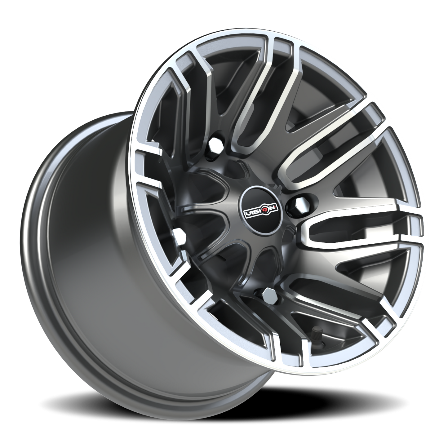 Vision Assault 12X8 Gunmetal Machined Face Wheel