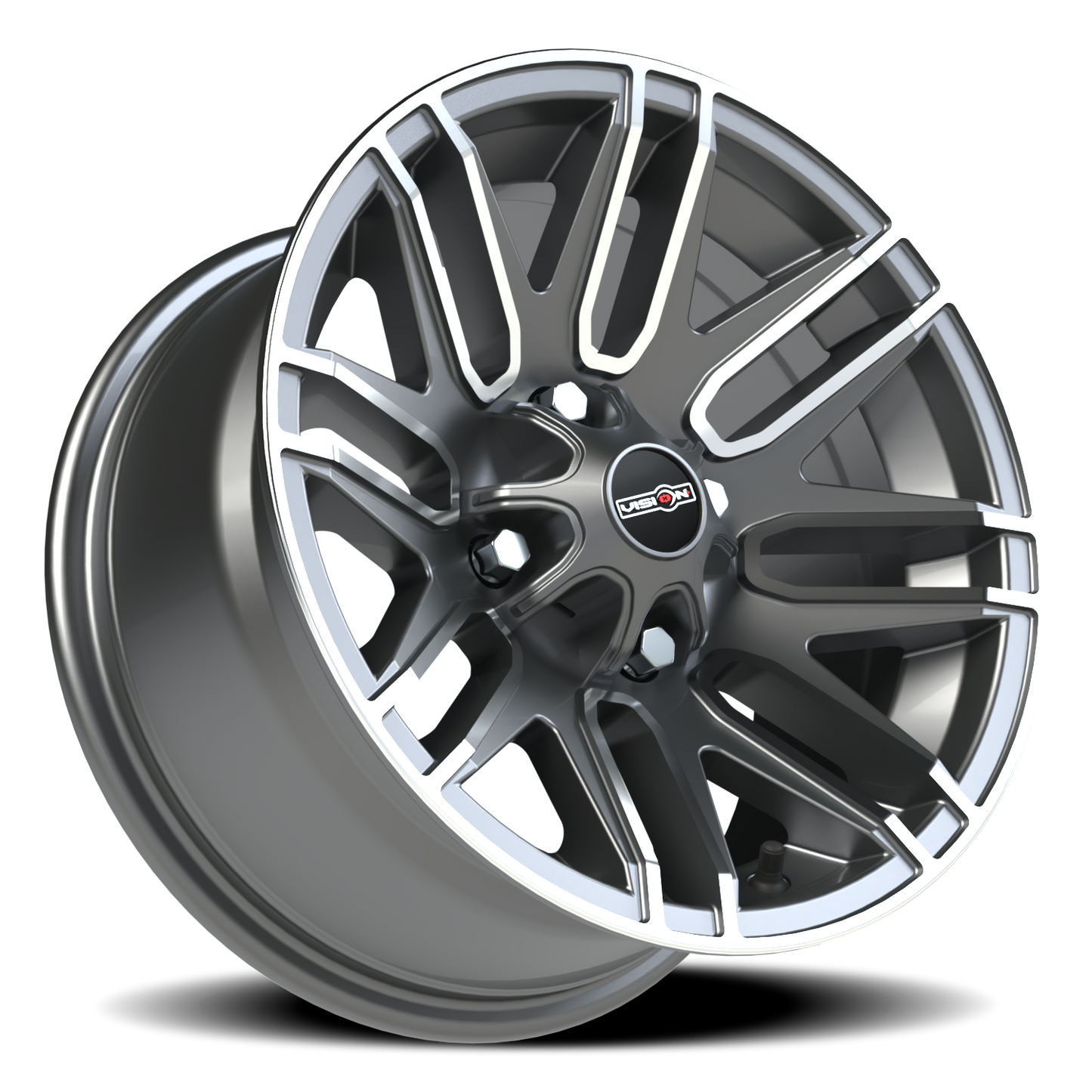Vision Assault 14X7 Gunmetal Machined Face Wheel