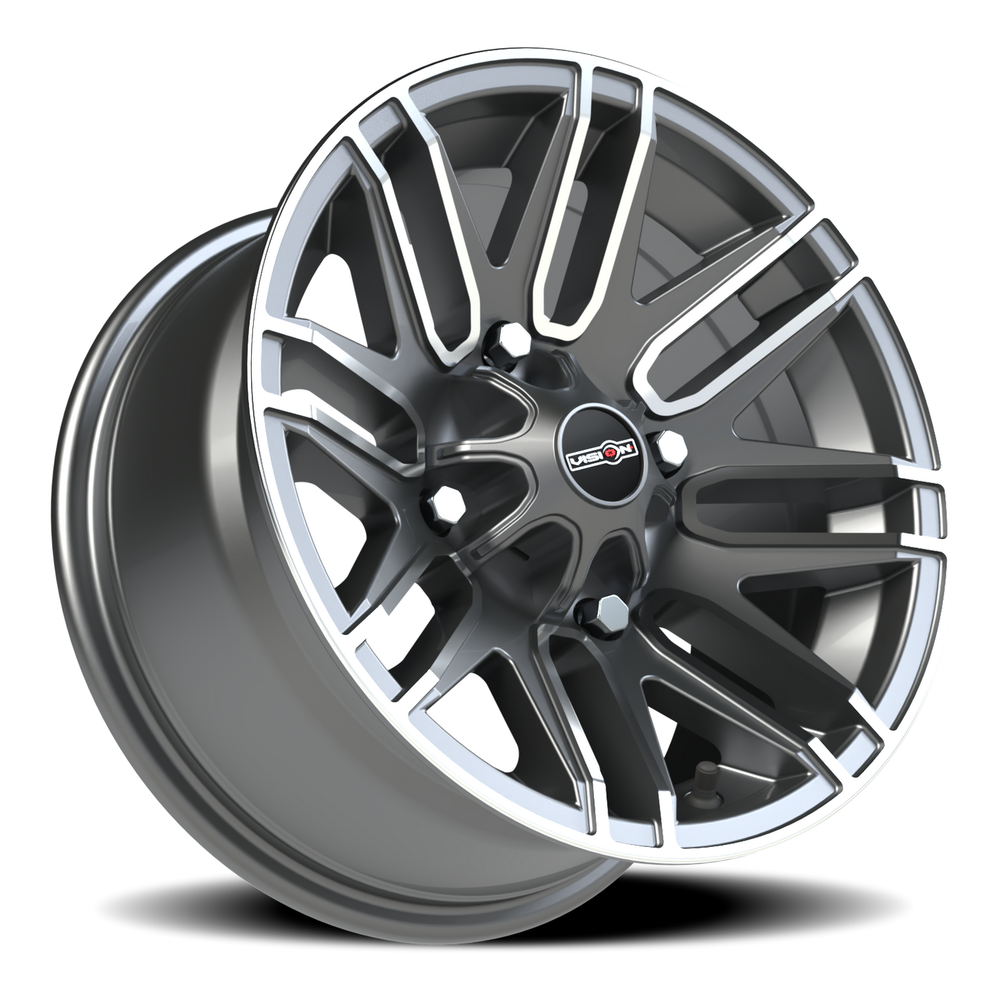 Vision Assault 14X7 Gunmetal Machined Face Wheel