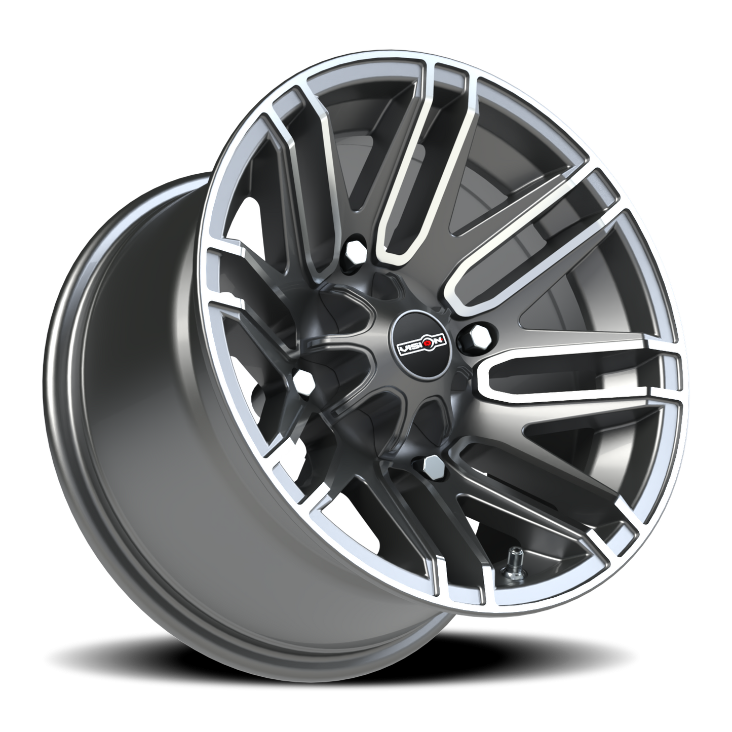 Vision Assault 14X8 Gunmetal Machined Face Wheel