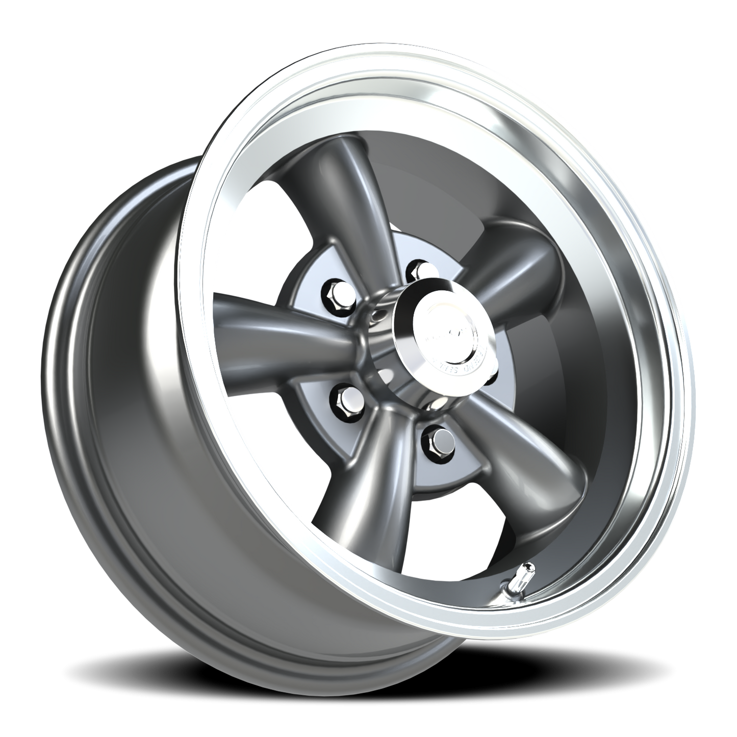 Vision 5 15X7 Gunmetal Machined Lip Wheel