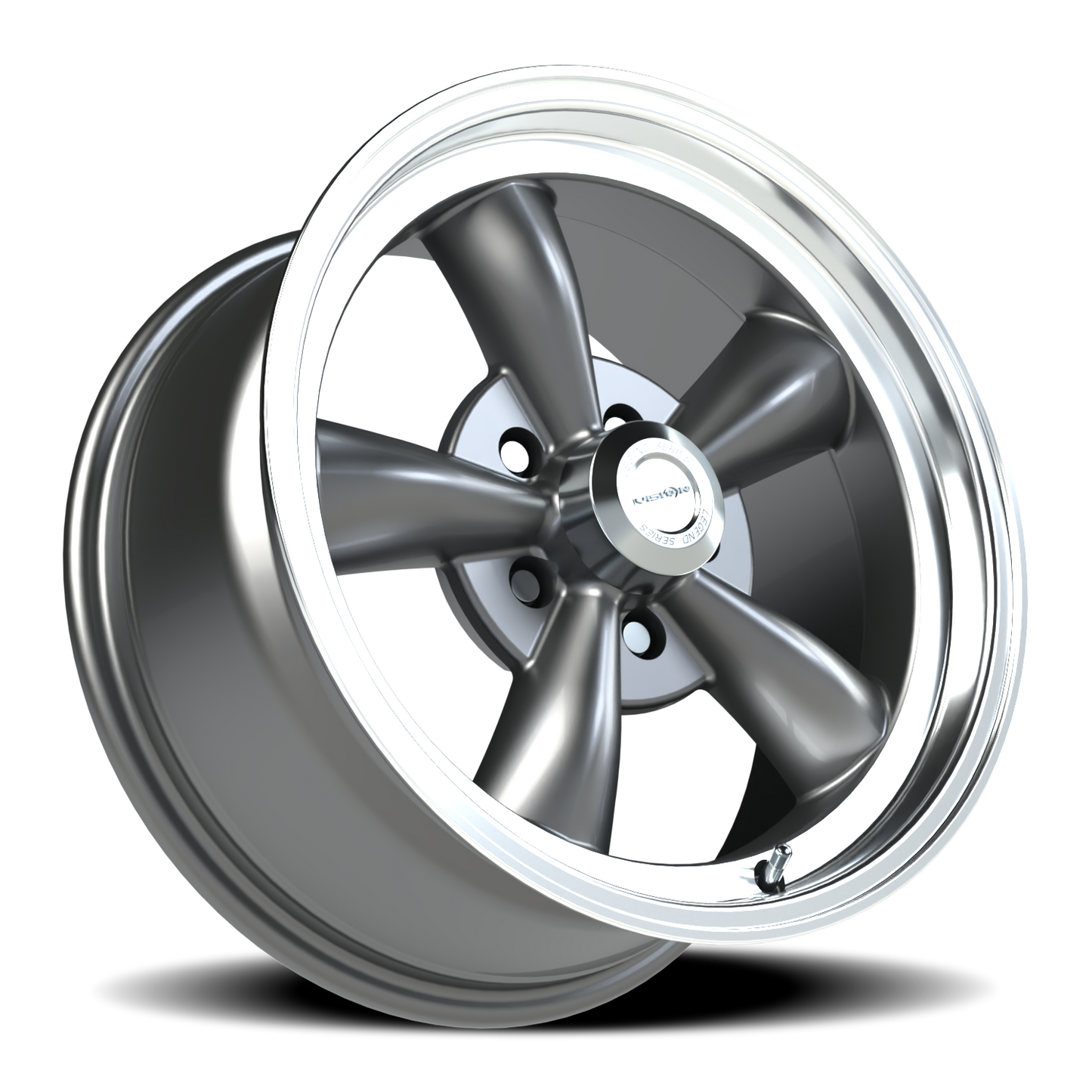 Vision 5 17X8 Gunmetal Machined Lip Wheel