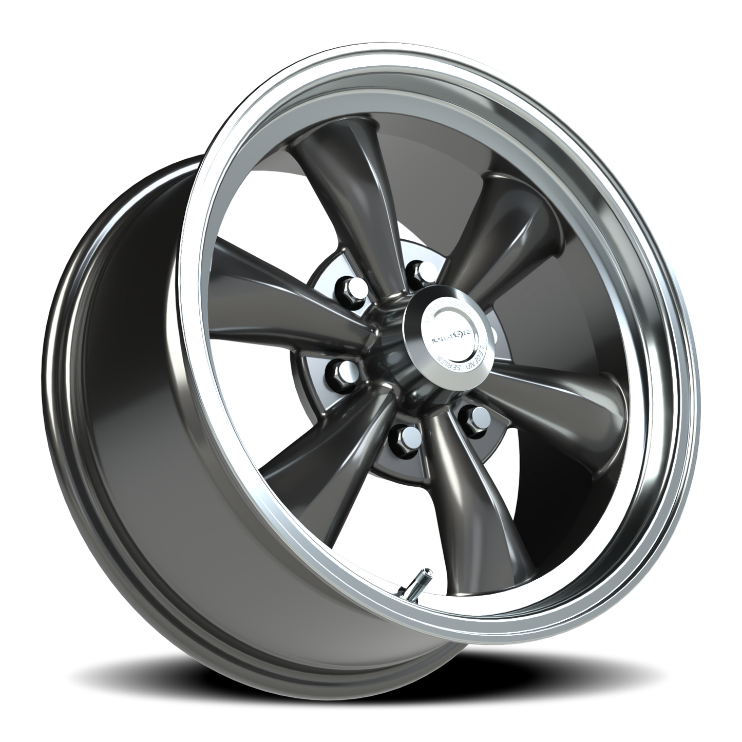 Vision 6 17X8 Gunmetal Machined Lip Wheel