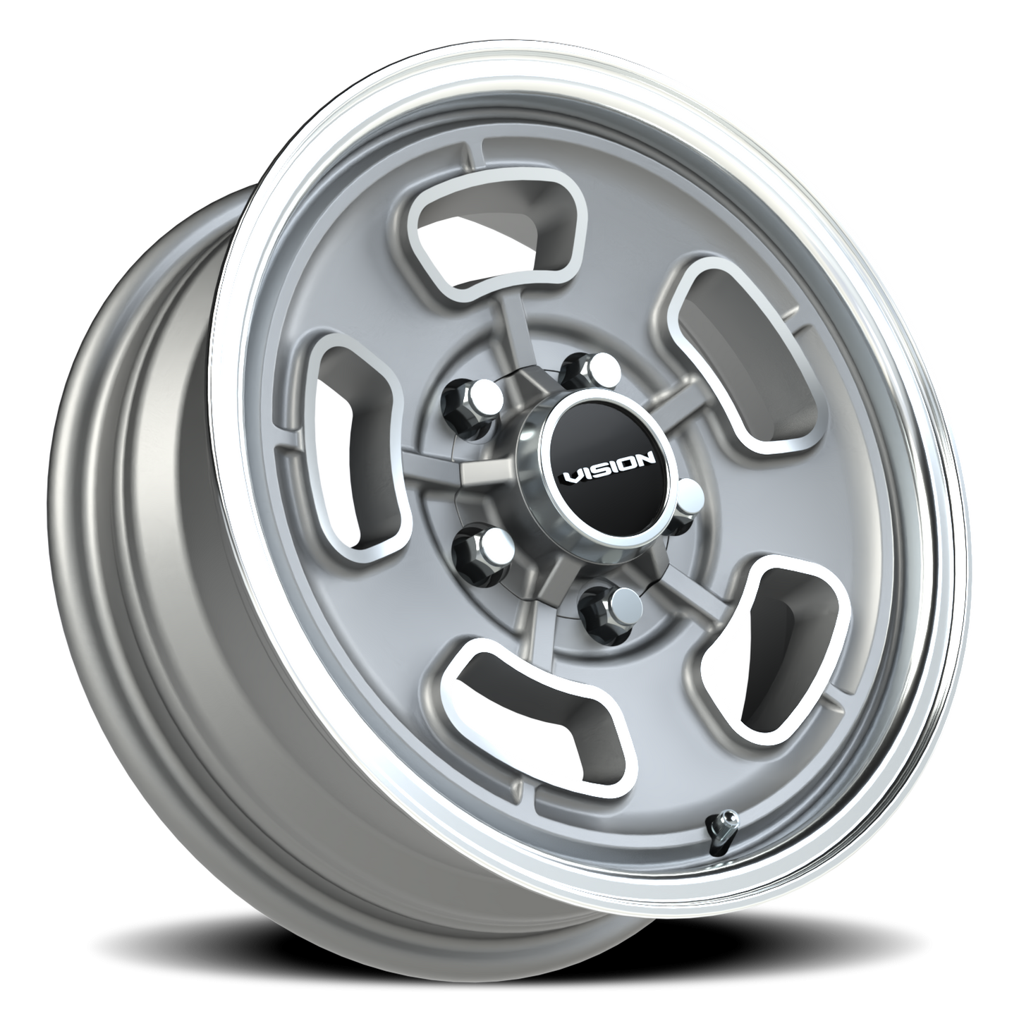 Vision Shift 15X5.5 Satin Grey Machined Face/Lip Wheel