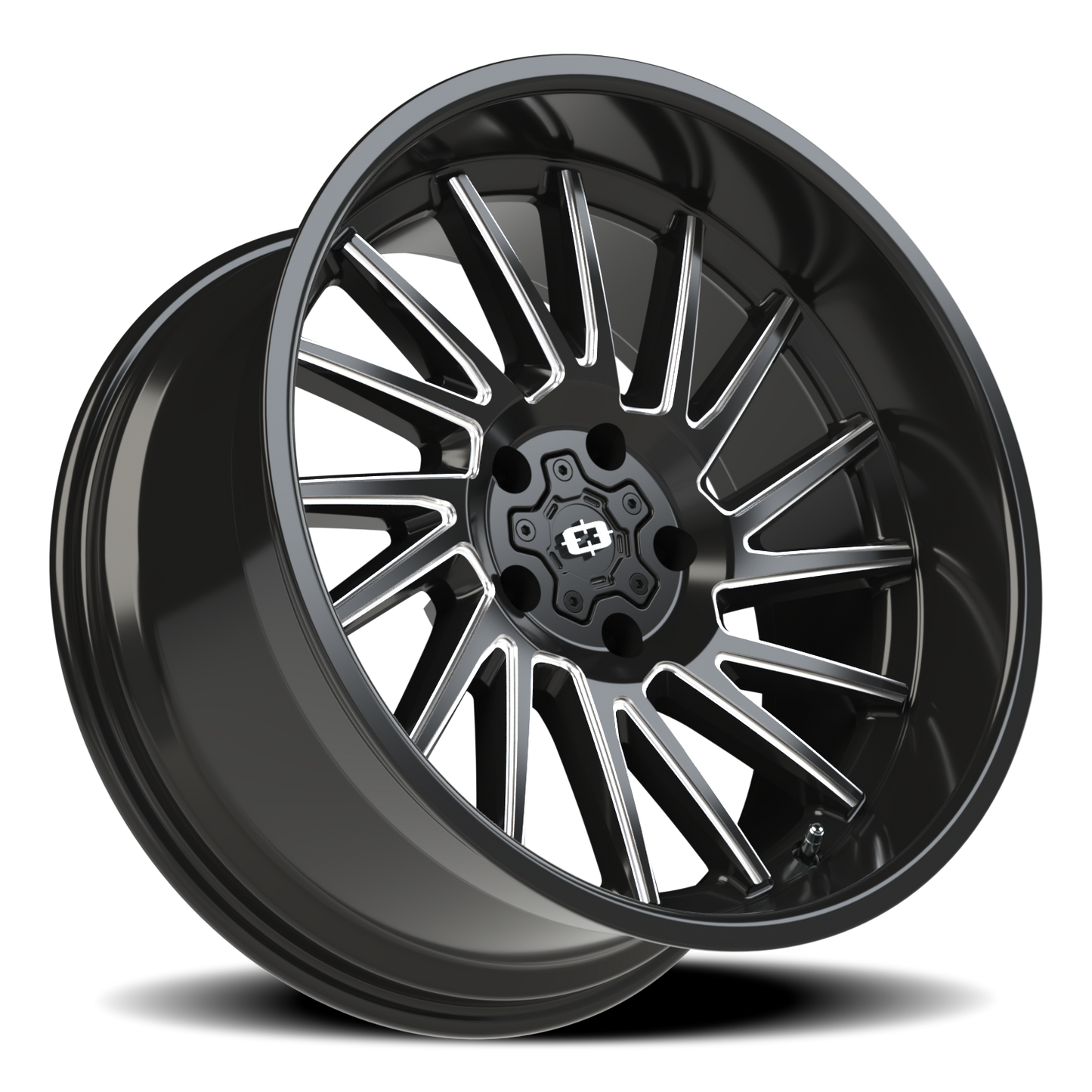 Vision Rapier 20X10 Gloss Black Milled Spoke Wheel