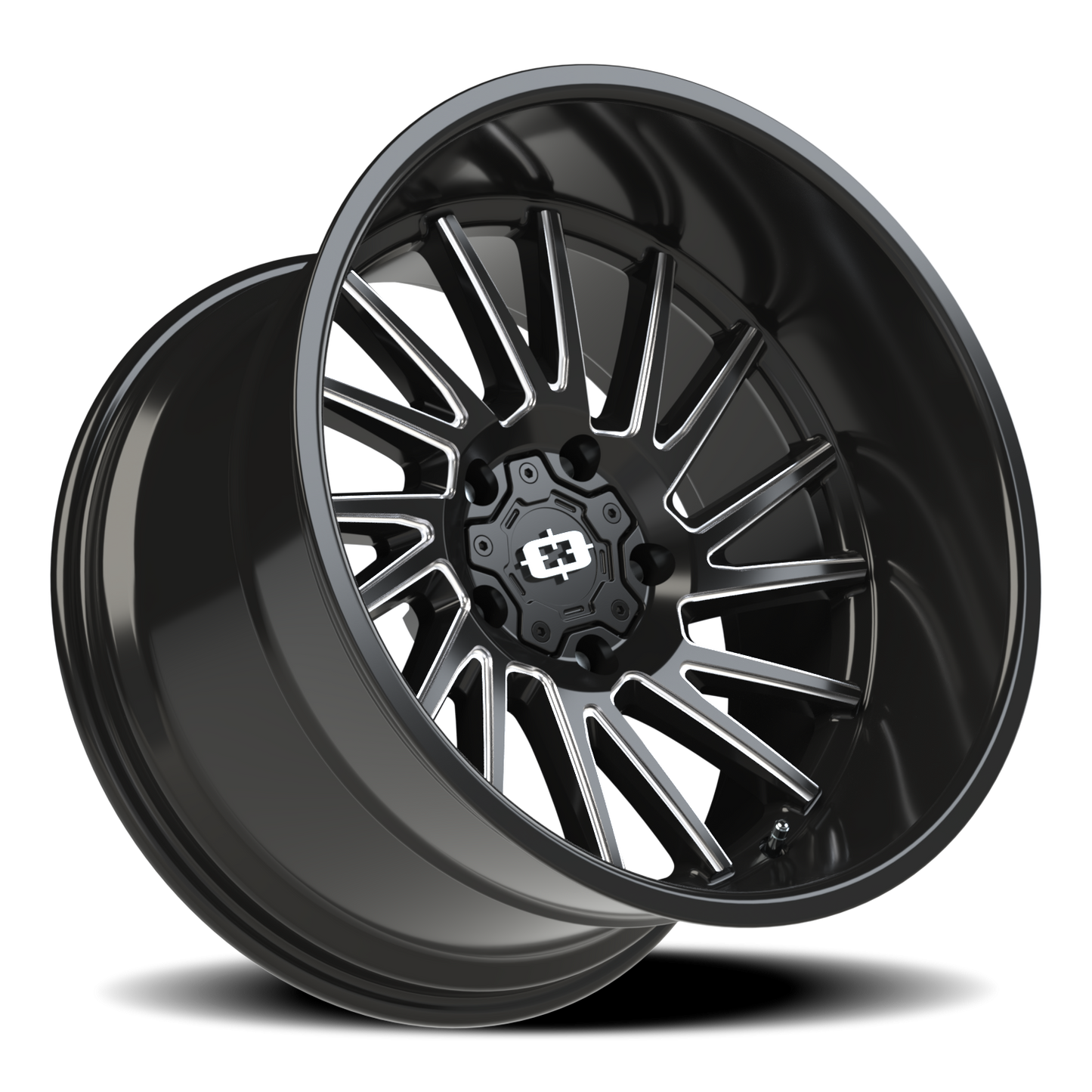 Vision Rapier 20X12 Gloss Black Milled Spoke Wheel