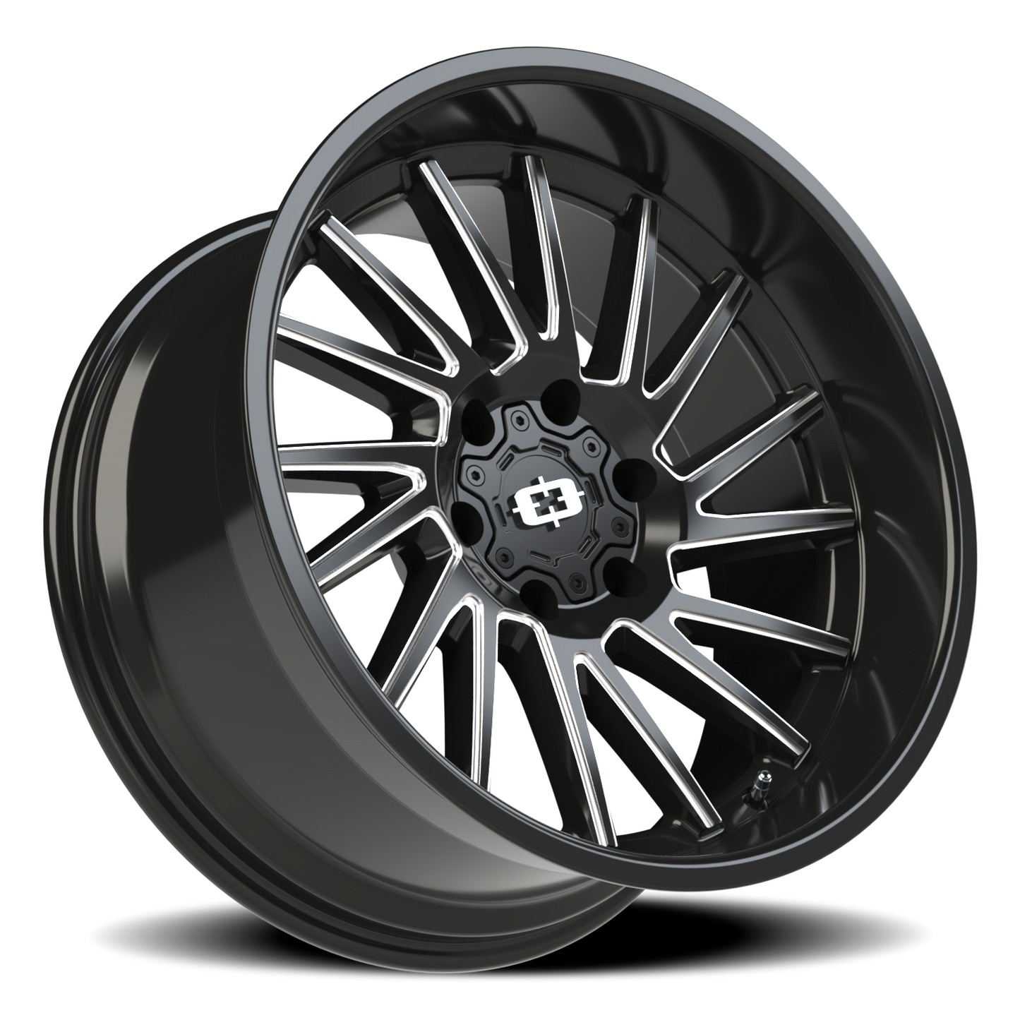 Vision Rapier 20X10 Gloss Black Milled Spoke Wheel