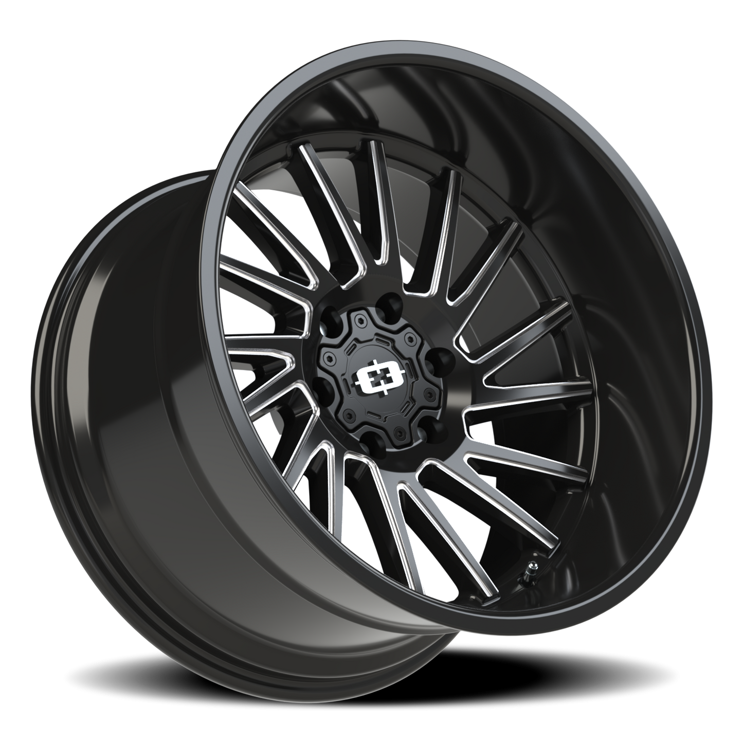Vision Rapier 20X12 Gloss Black Milled Spoke Wheel