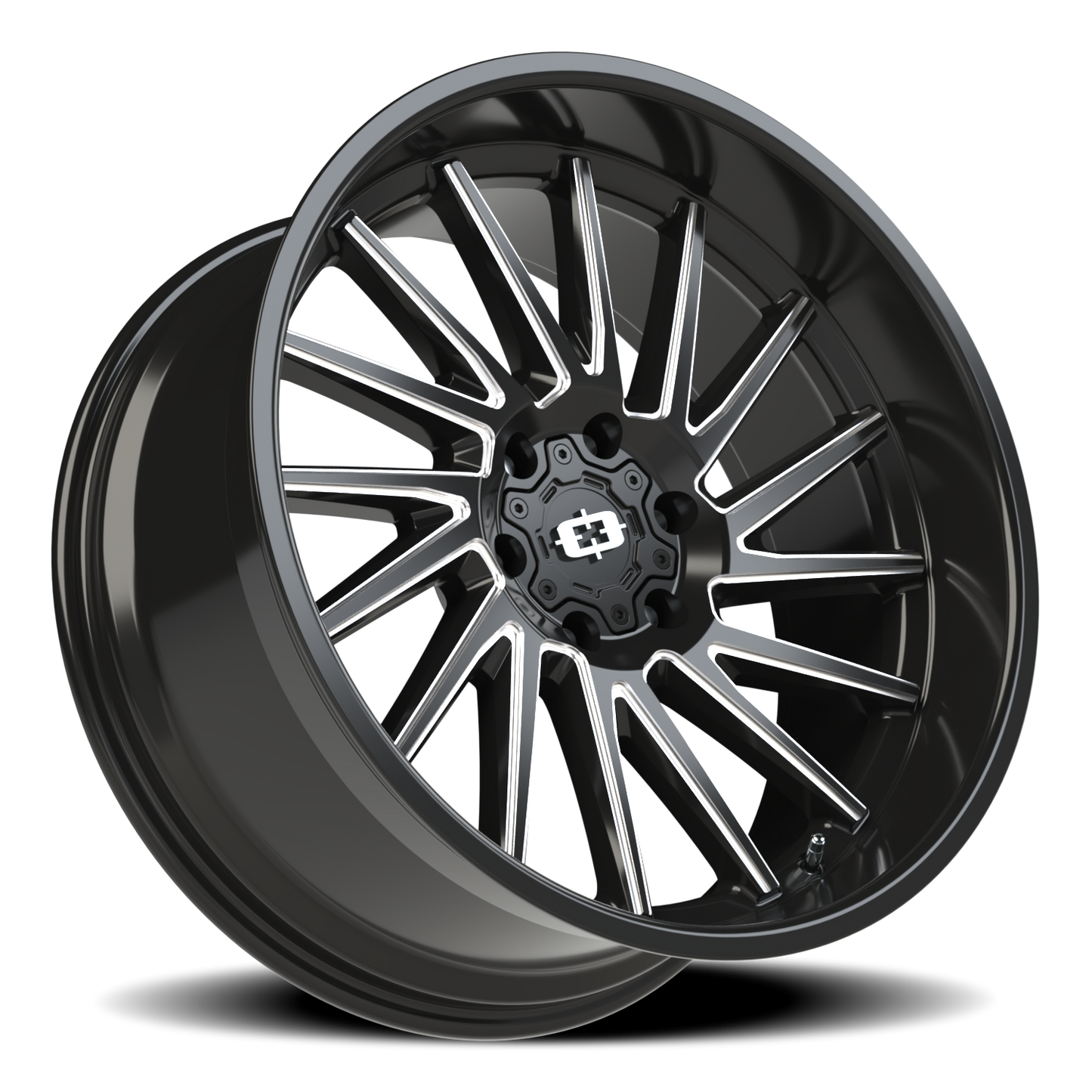 Vision Rapier 22X10 Gloss Black Milled Spoke Wheel