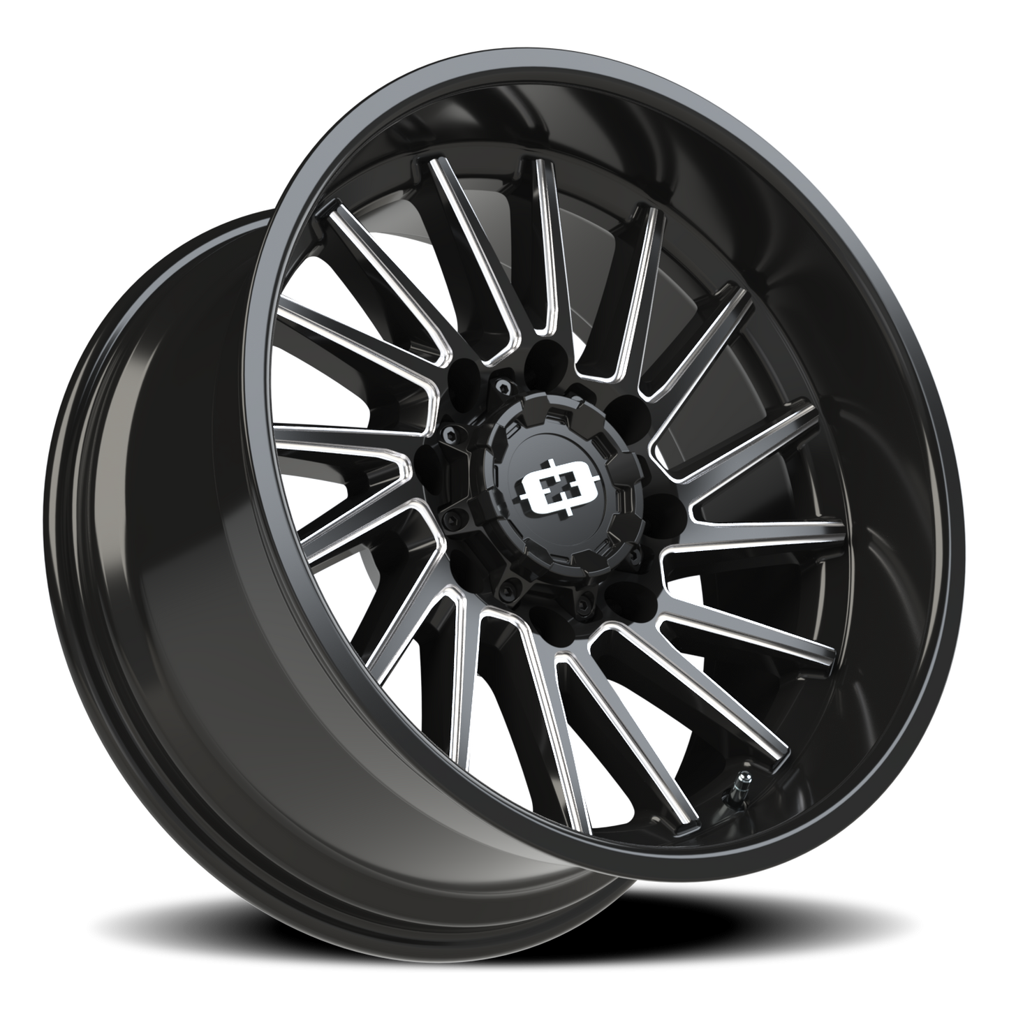 Vision Rapier 20X10 Gloss Black Milled Spoke Wheel