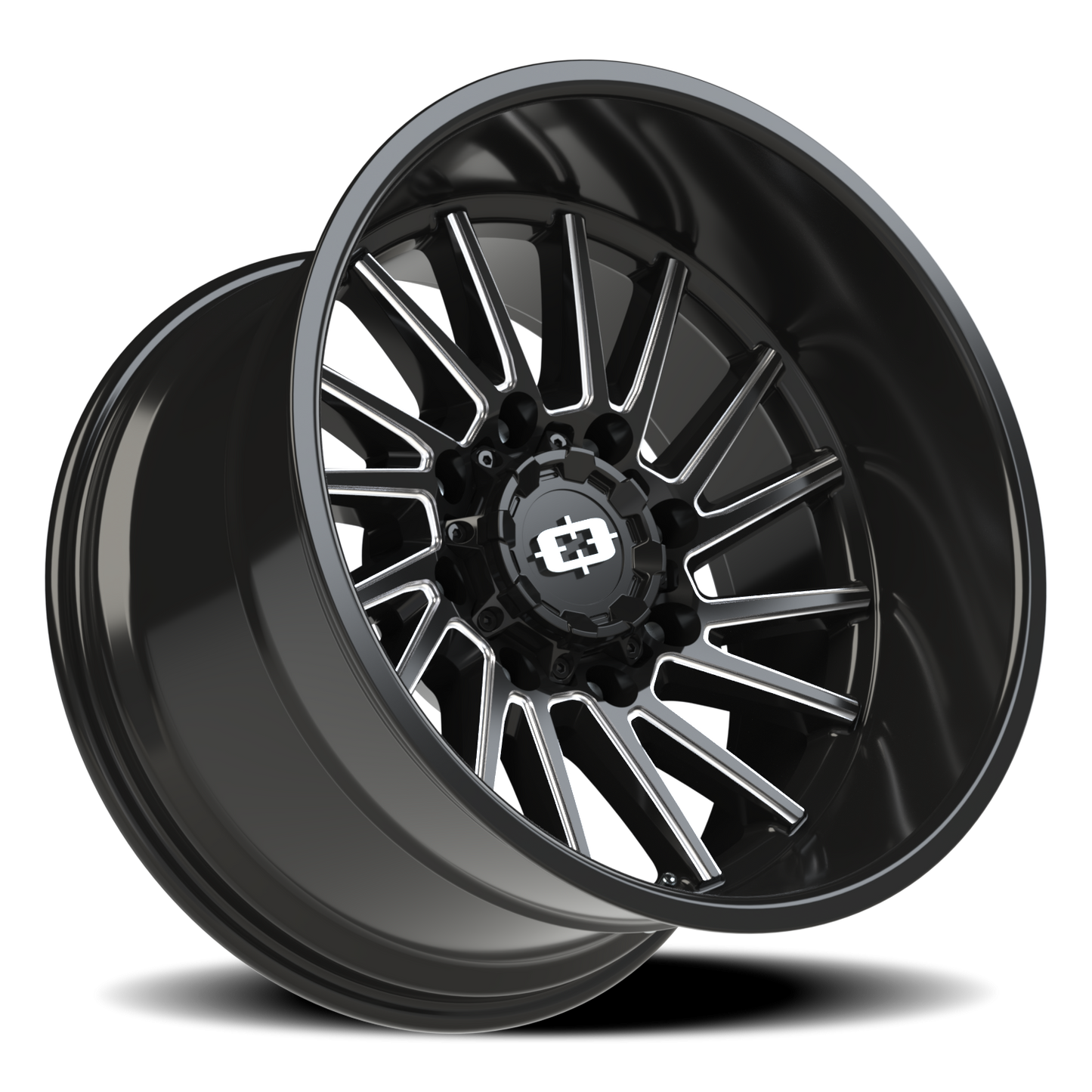 Vision Rapier 20X12 Gloss Black Milled Spoke Wheel
