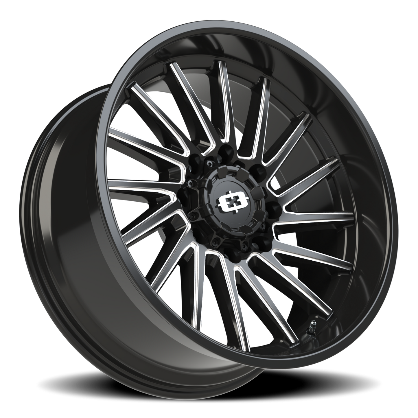 Vision Rapier 22X10 Gloss Black Milled Spoke Wheel