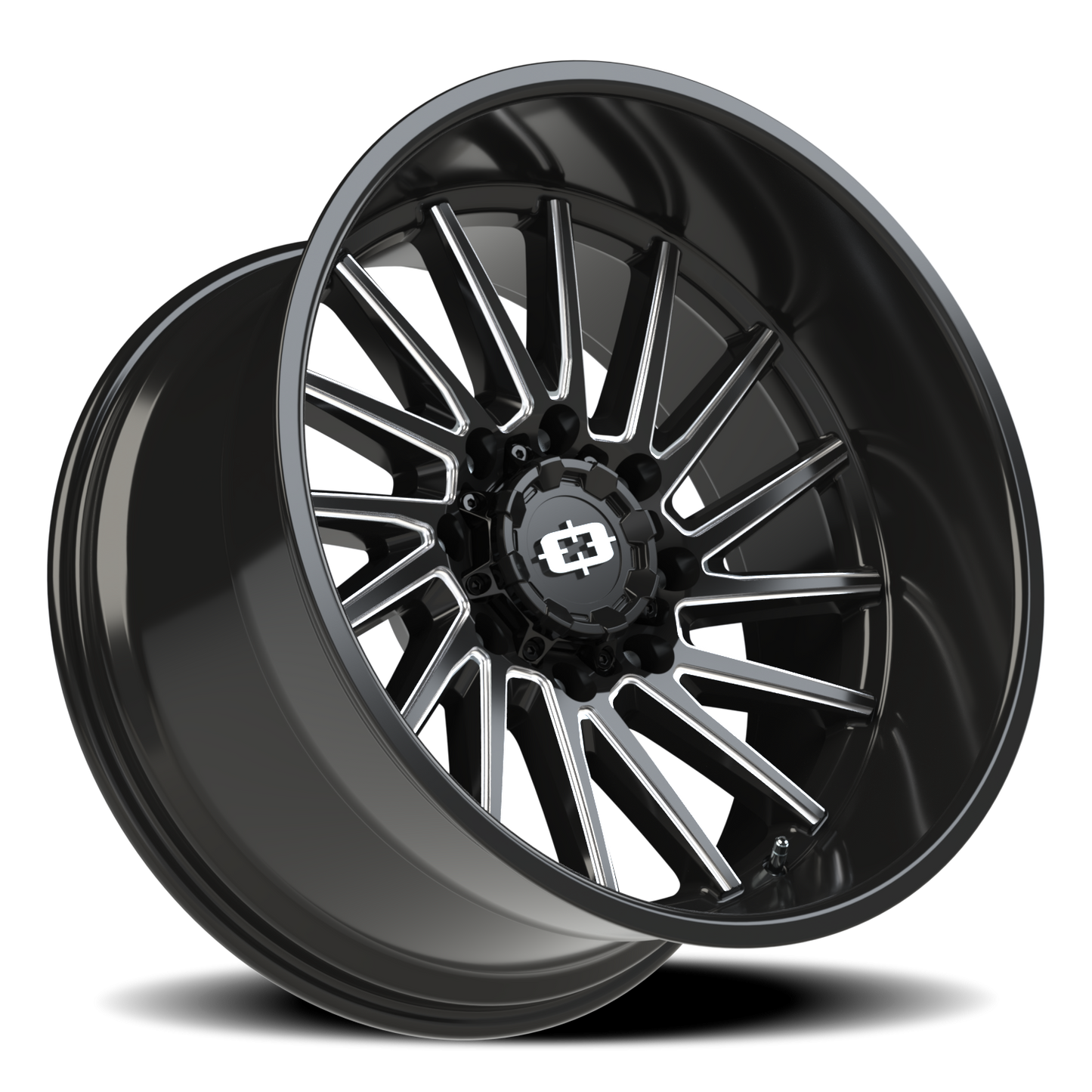 Vision Rapier 22X12 Gloss Black Milled Spoke Wheel