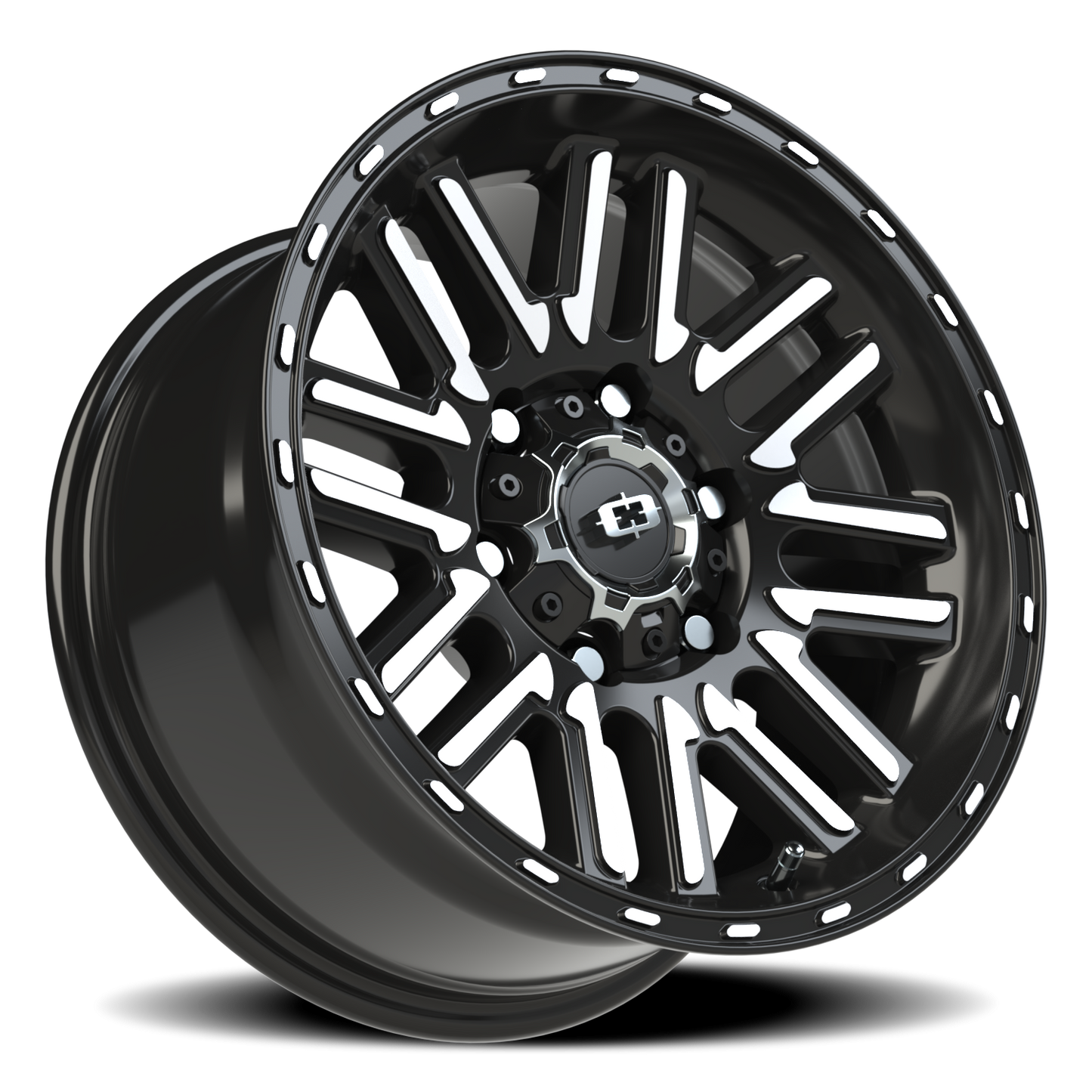 Vision Nexus 16X8 Gloss Black Machined Face Wheel