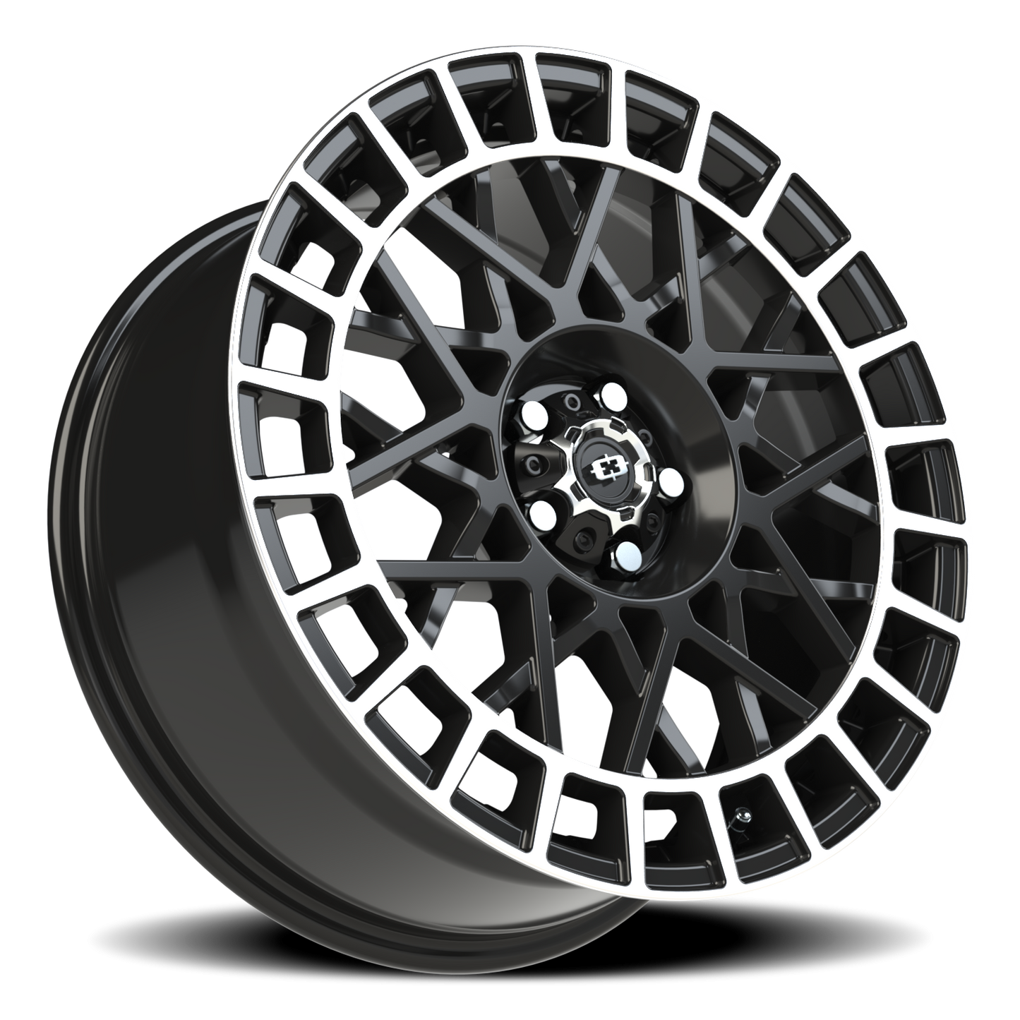 Vision Savage 18X8 Gloss Black Machined Lip Wheel