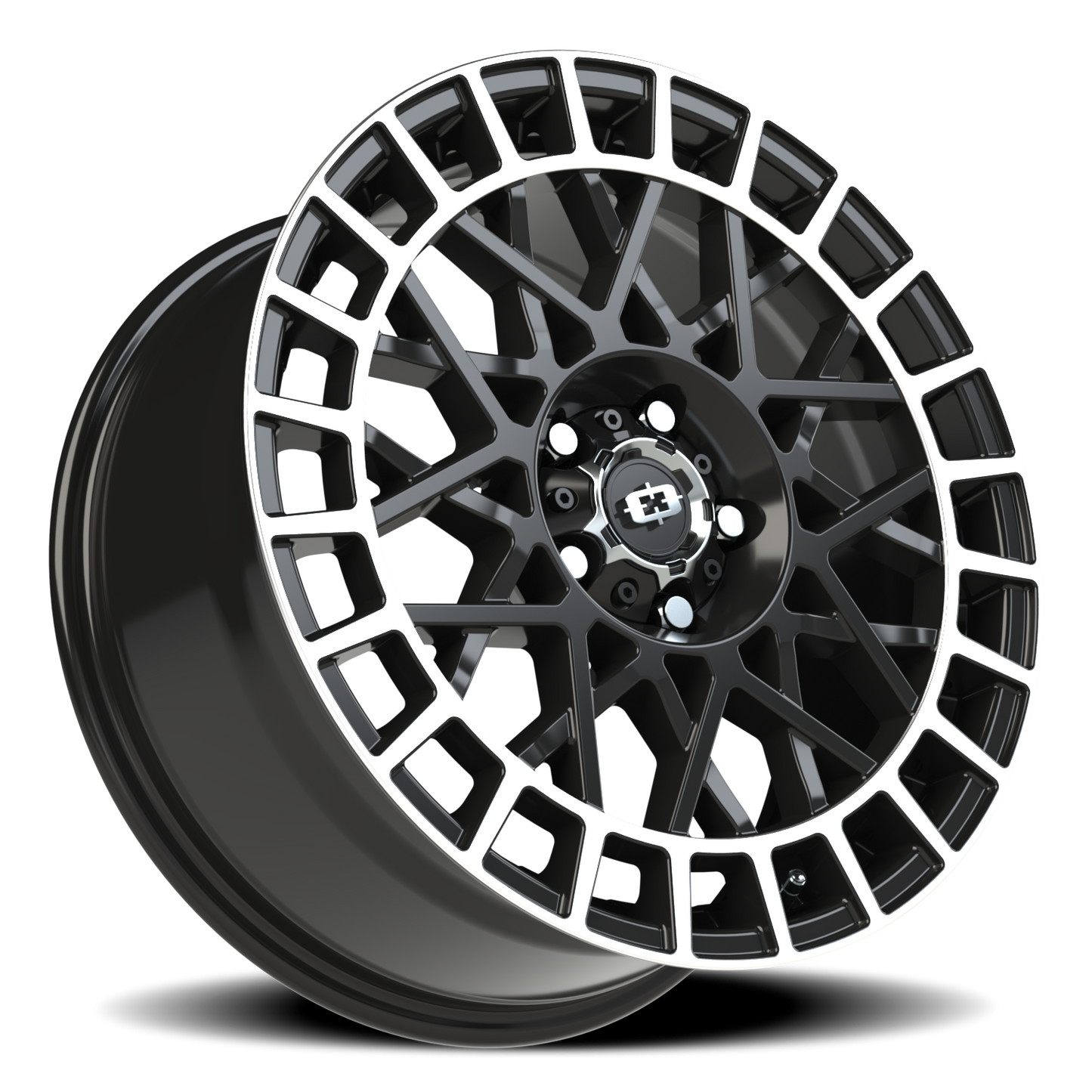 Vision Savage 18X8.5 Gloss Black Machined Lip Wheel