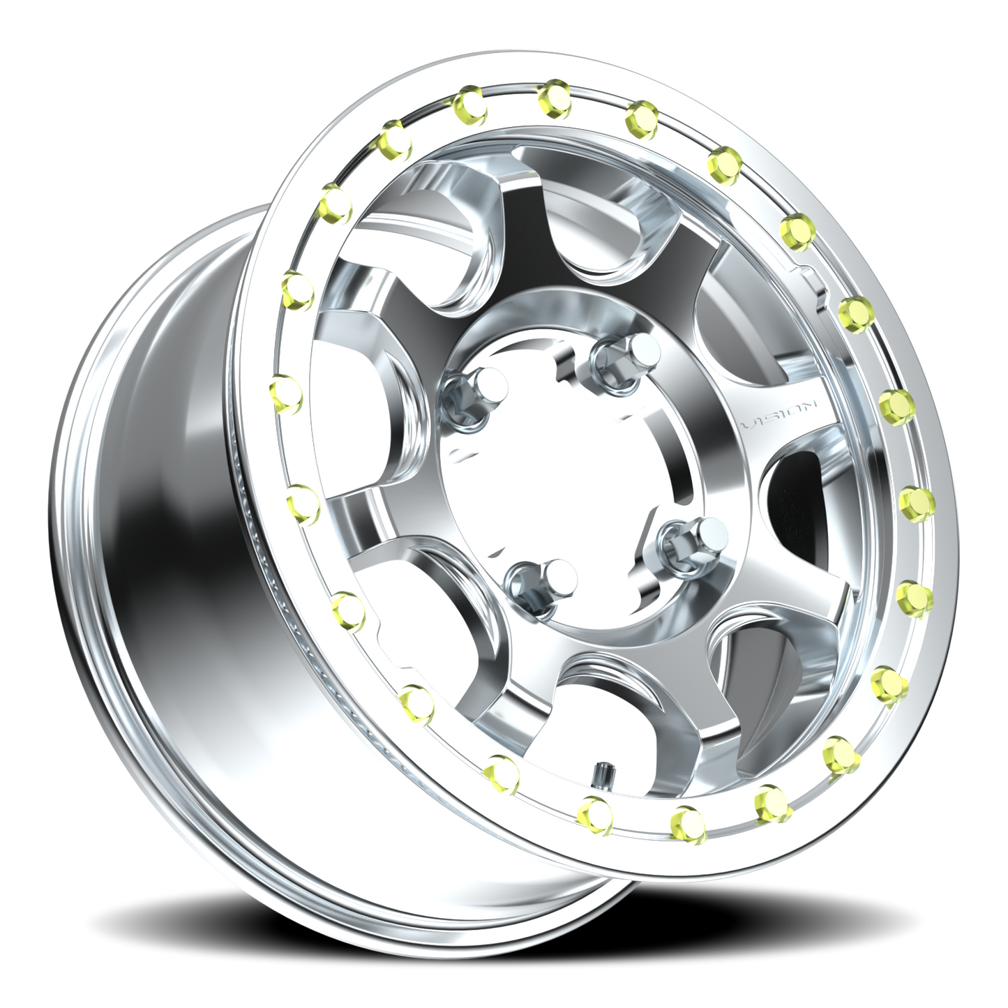 Vision Flow 15X7 As-Cast Machined Face Machined Ring/Lip Wheel