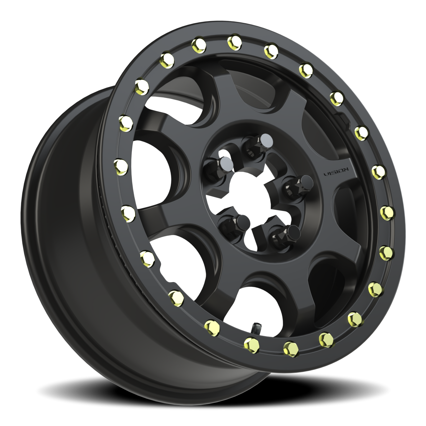 Vision Flow 15X6 Satin Black Wheel