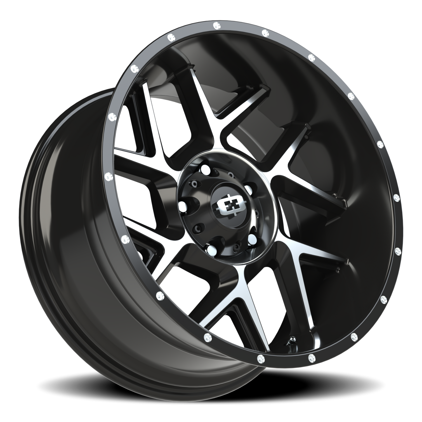 Vision Sliver 20X10 Gloss Black Machined Face Wheel