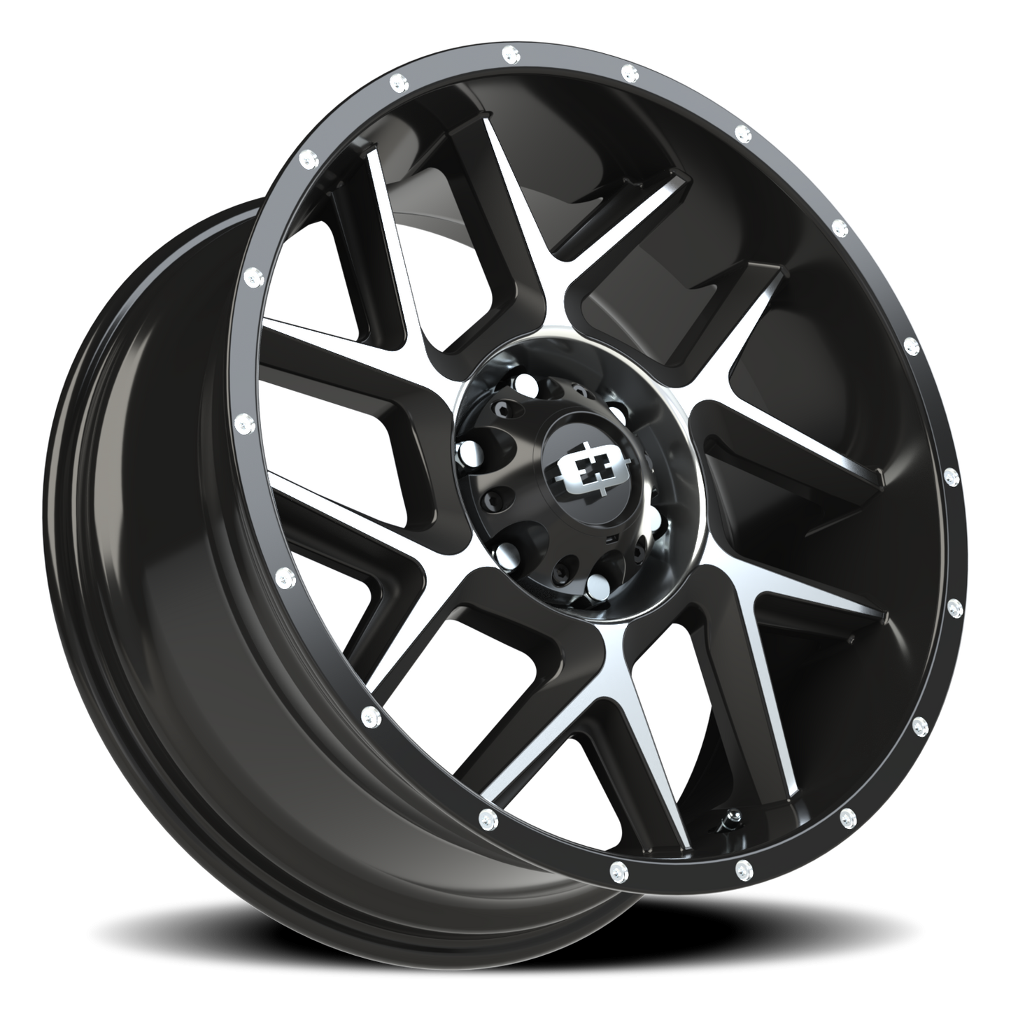 Vision Sliver 20X9 Gloss Black Machined Face Wheel