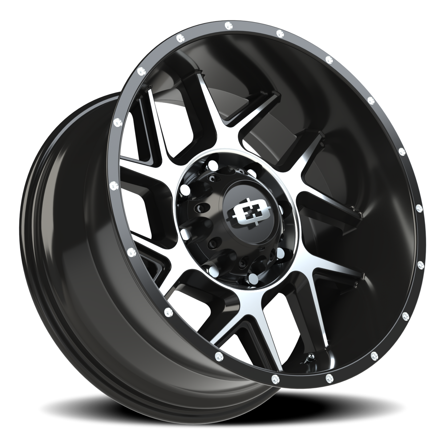 Vision Sliver 20X10 Gloss Black Machined Face Wheel