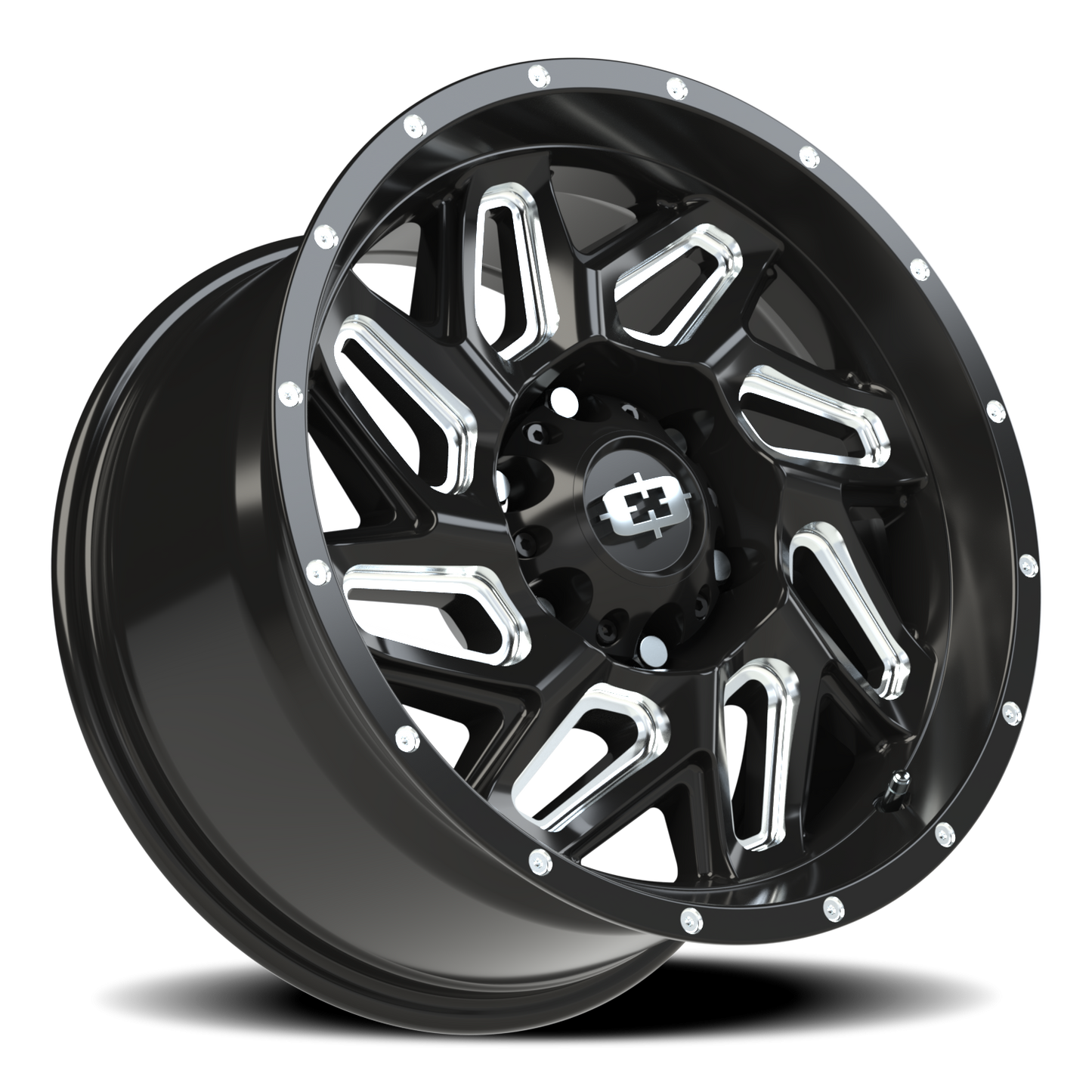 Vision Spyder 17X9 Gloss Black Milled Spoke Wheel