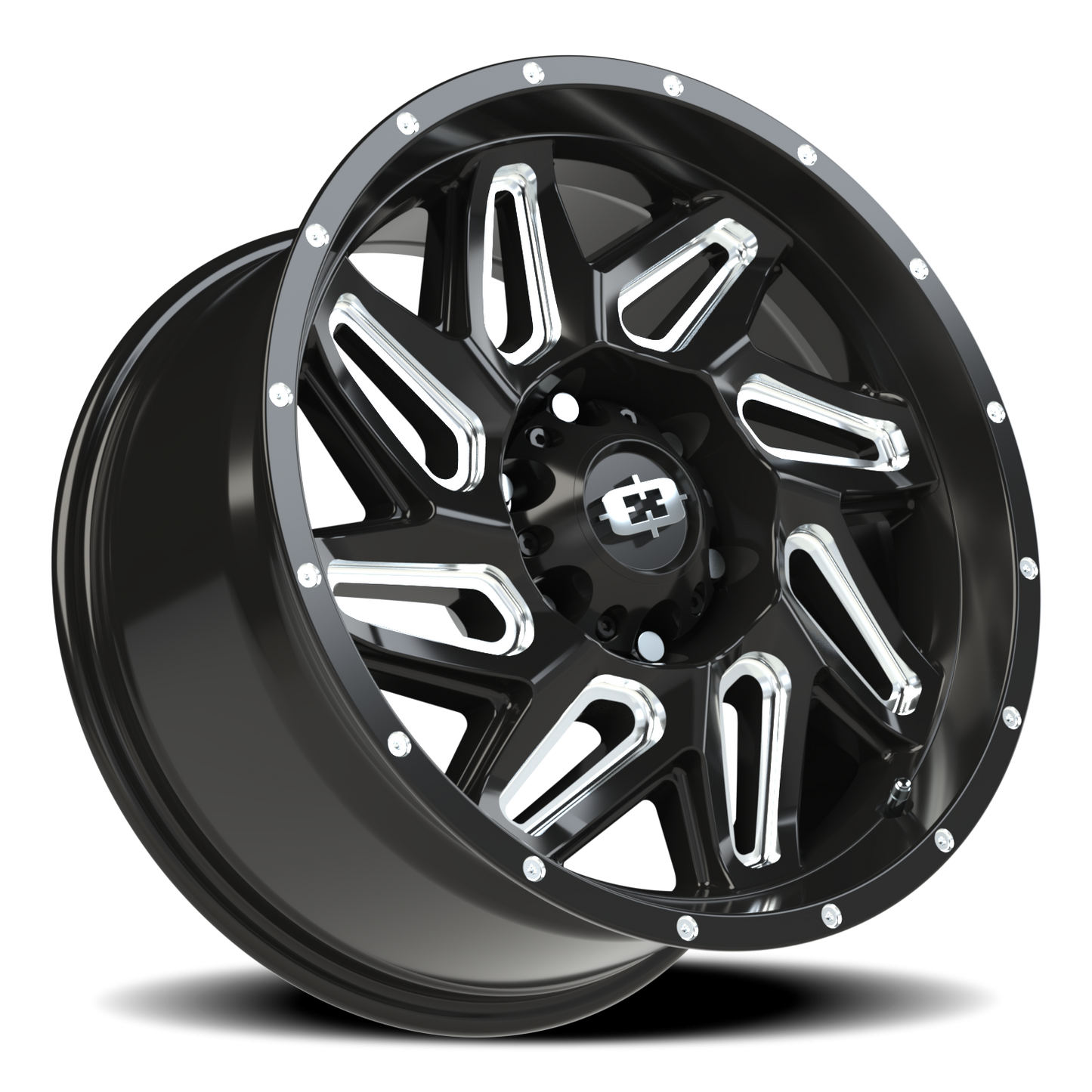 Vision Spyder 18X9 Gloss Black Milled Spoke Wheel
