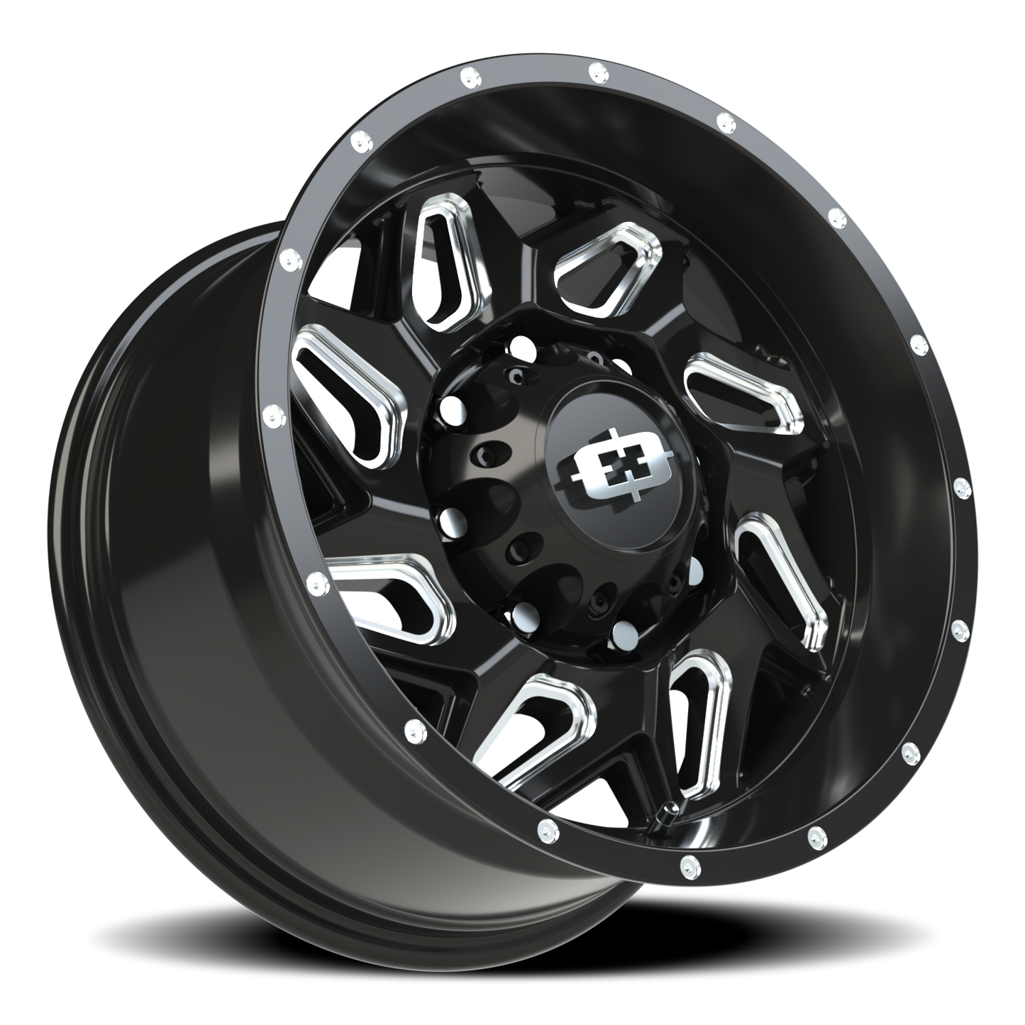 Vision Spyder 17X9 Gloss Black Milled Spoke Wheel