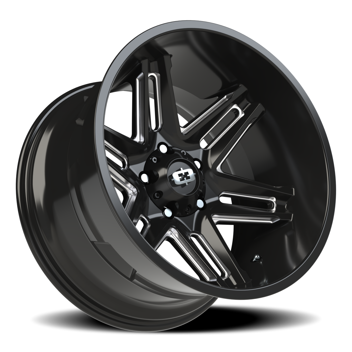 Vision Razor 20X12 Gloss Black Milled Spoke Wheel