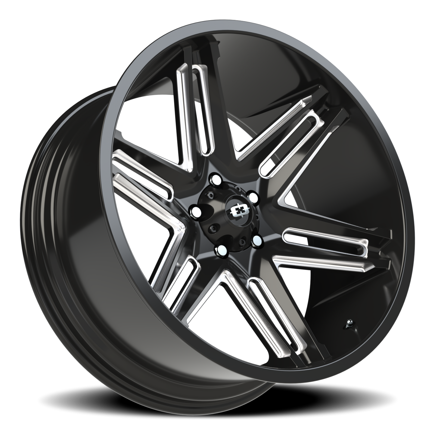 Vision Razor 22X10 Gloss Black Milled Spoke Wheel