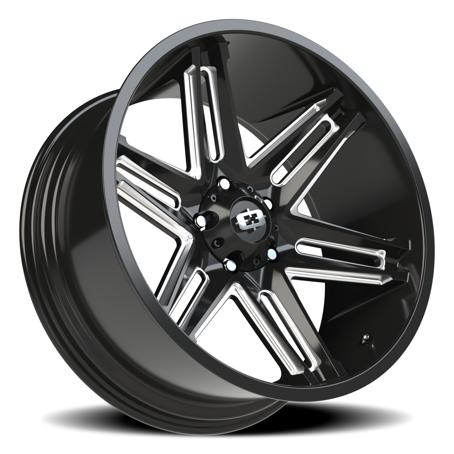 Vision Razor 22X10 Gloss Black Milled Spoke Wheel