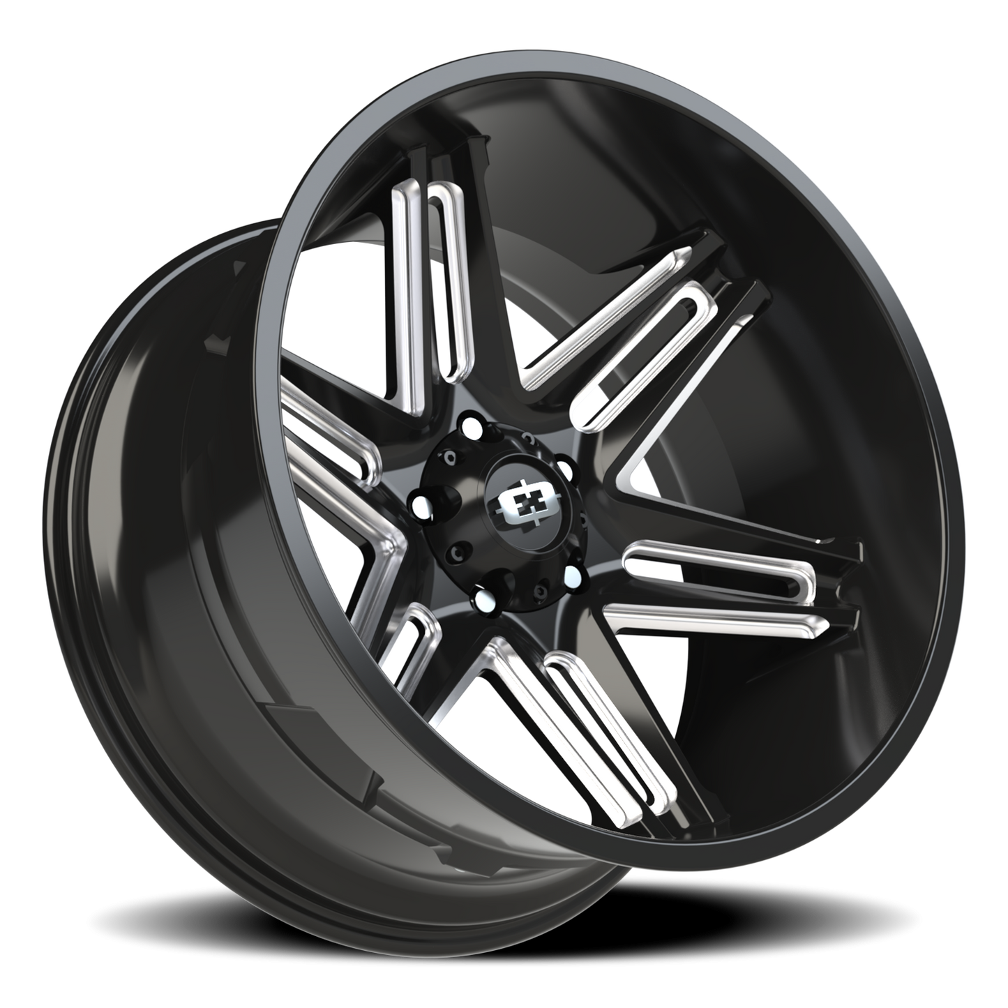 Vision Razor 22X12 Gloss Black Milled Spoke Wheel
