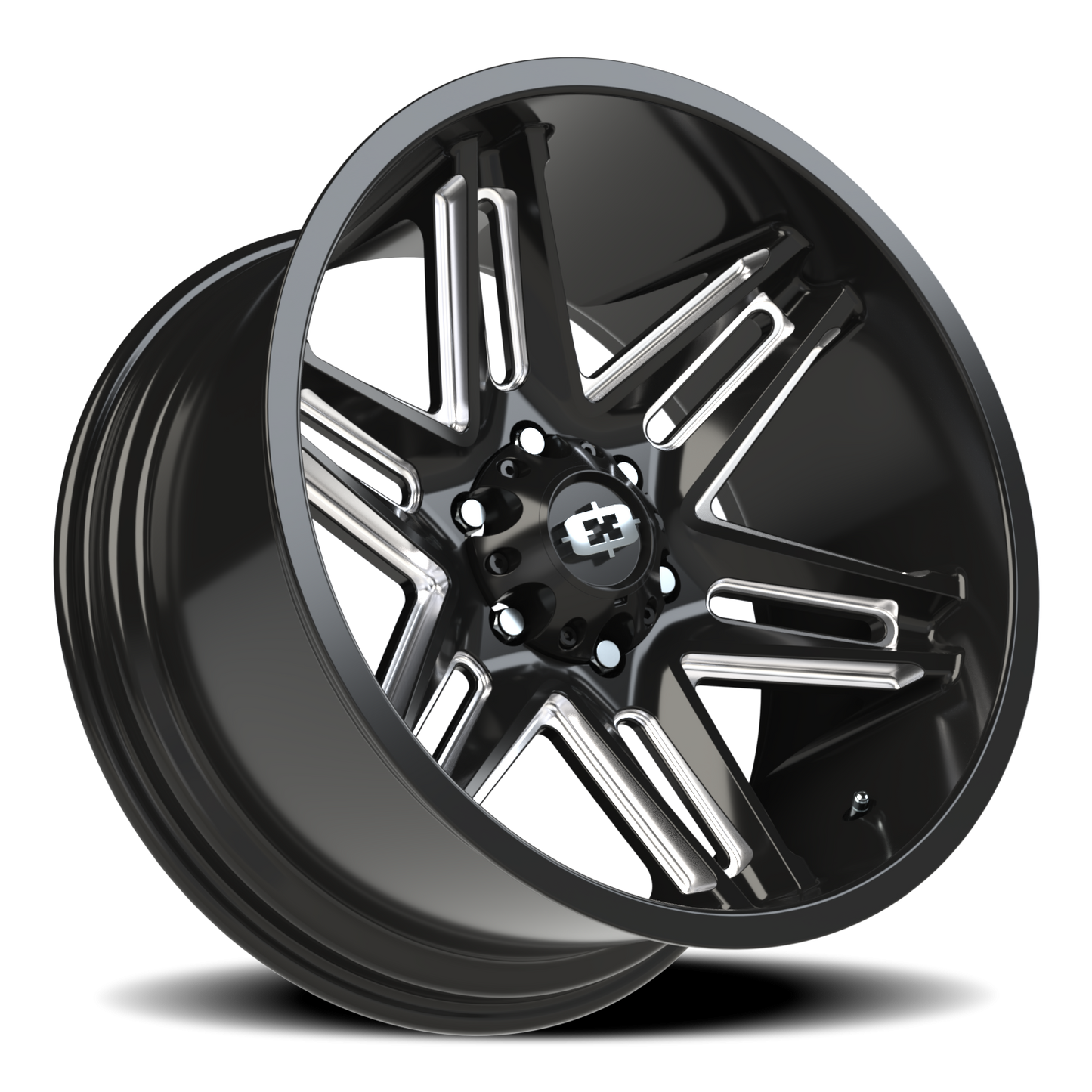 Vision Razor 20X10 Gloss Black Milled Spoke Wheel