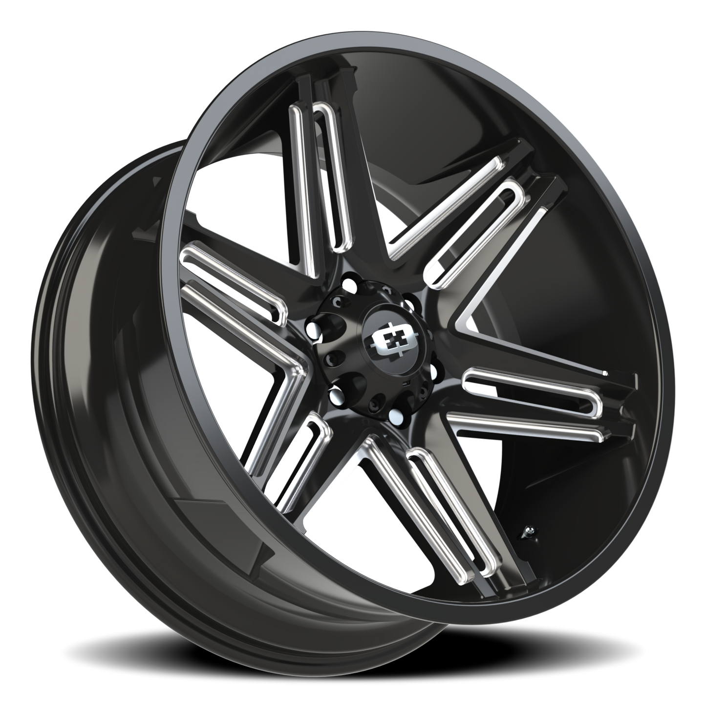 Vision Razor 22X10 Gloss Black Milled Spoke Wheel