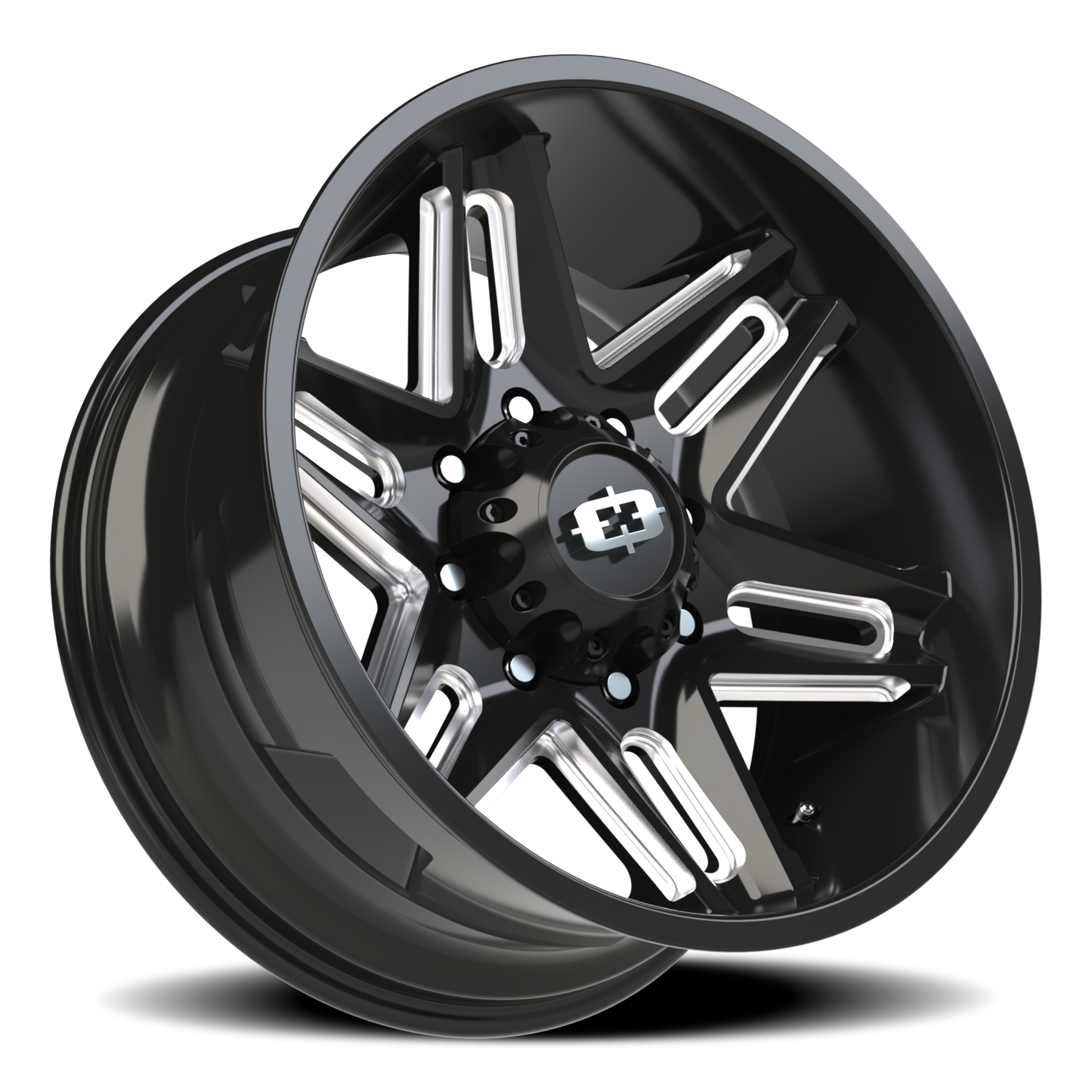 Vision Razor 20X10 Gloss Black Milled Spoke Wheel