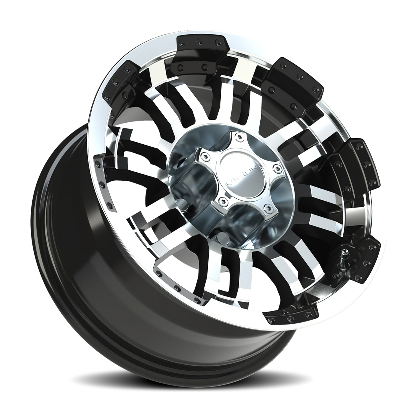 Vision Warr 15X7.5 Gloss Black Machined Face Wheel