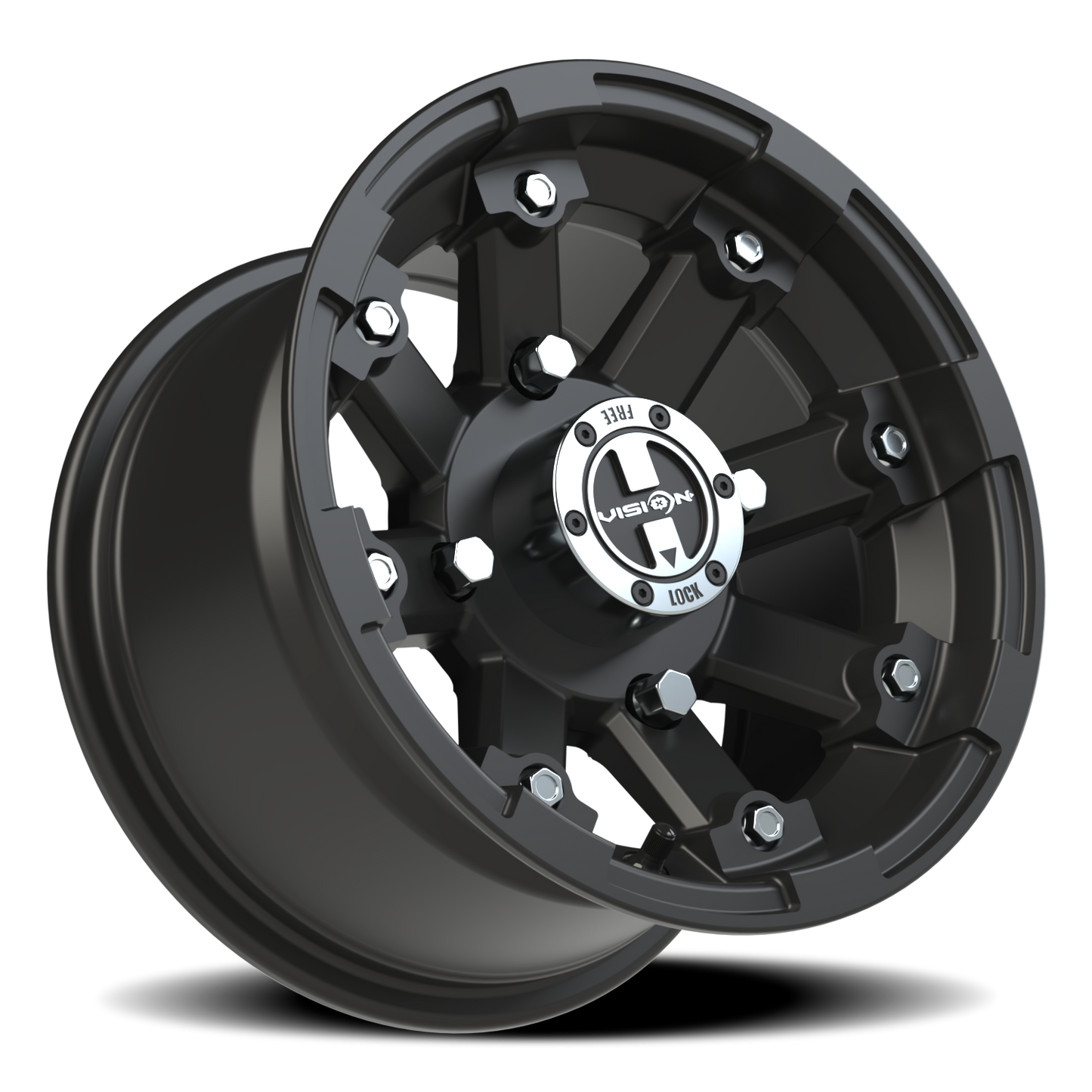 Vision Vislockout 12X7 Matte Black Wheel