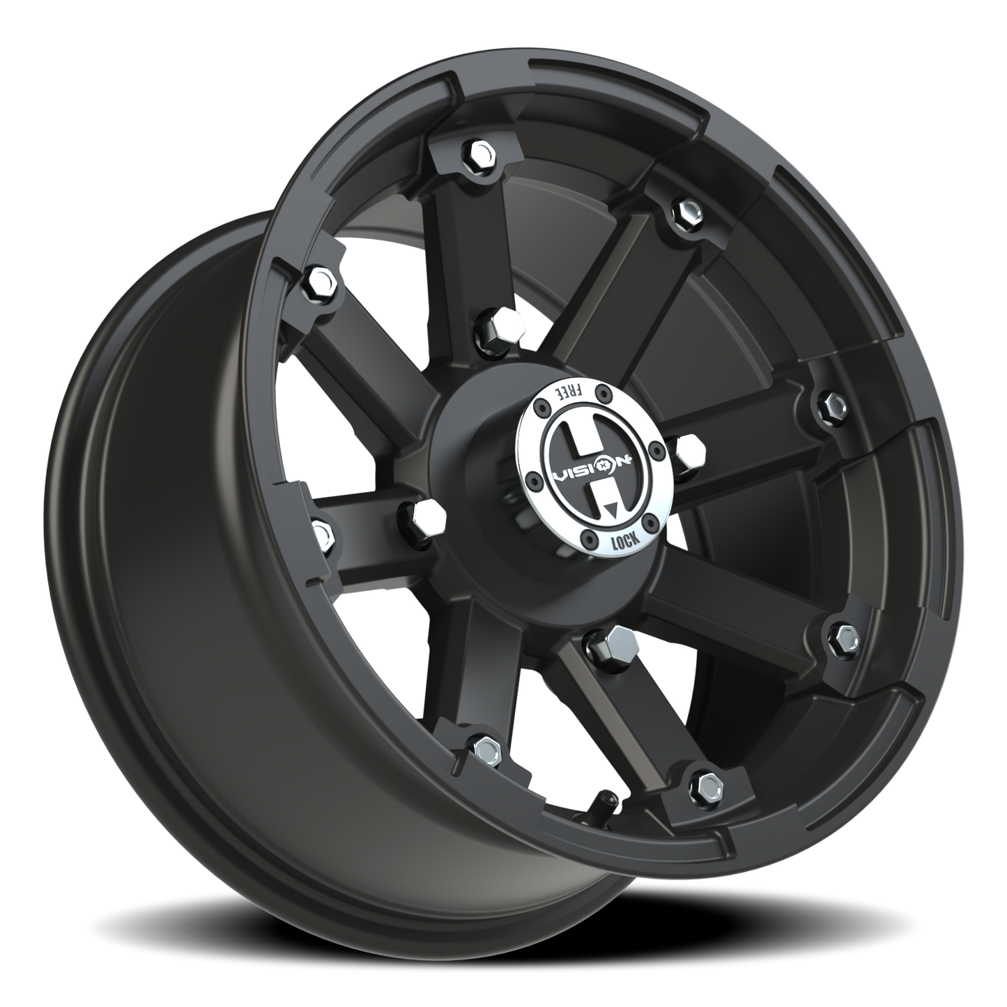 Vision Vislockout 14X7 Matte Black Wheel