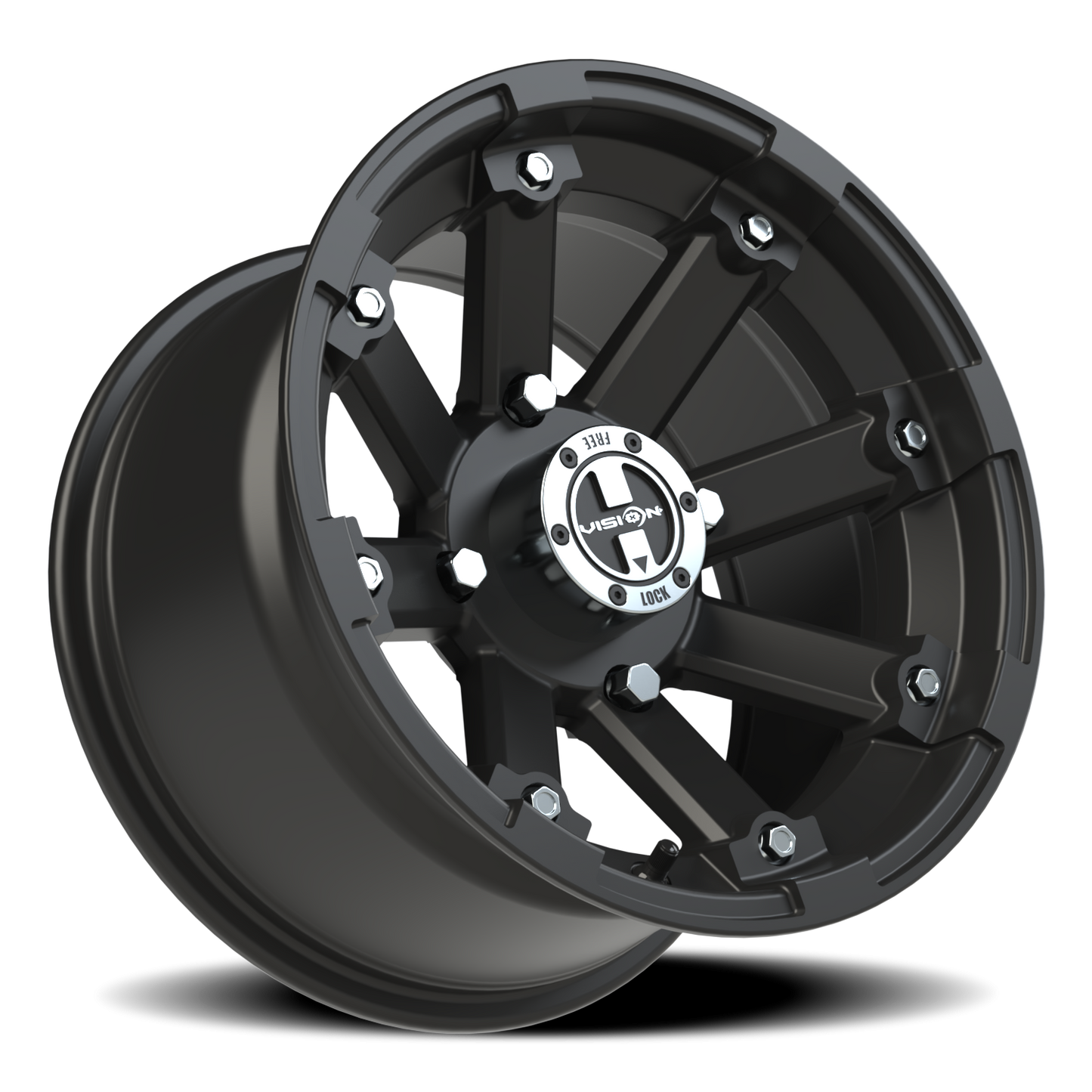 Vision Vislockout 14X8 Matte Black Wheel