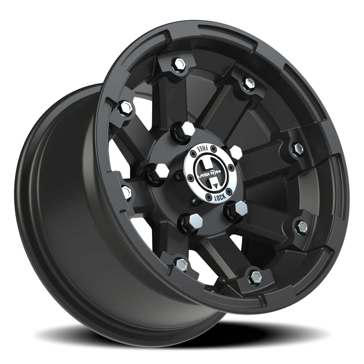 Vision Vislockout 12X7 Matte Black Wheel