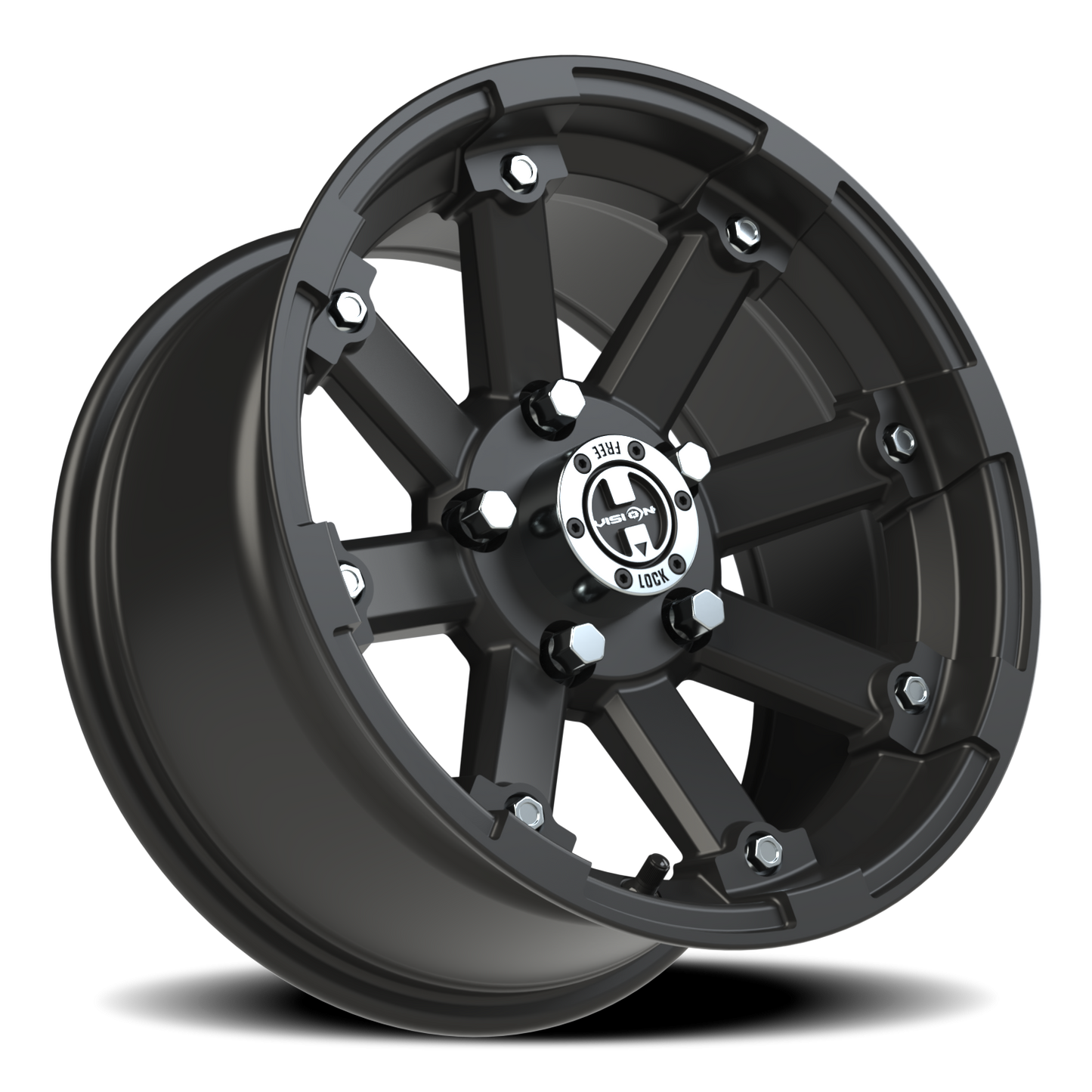 Vision Vislockout 14X7 Matte Black Wheel