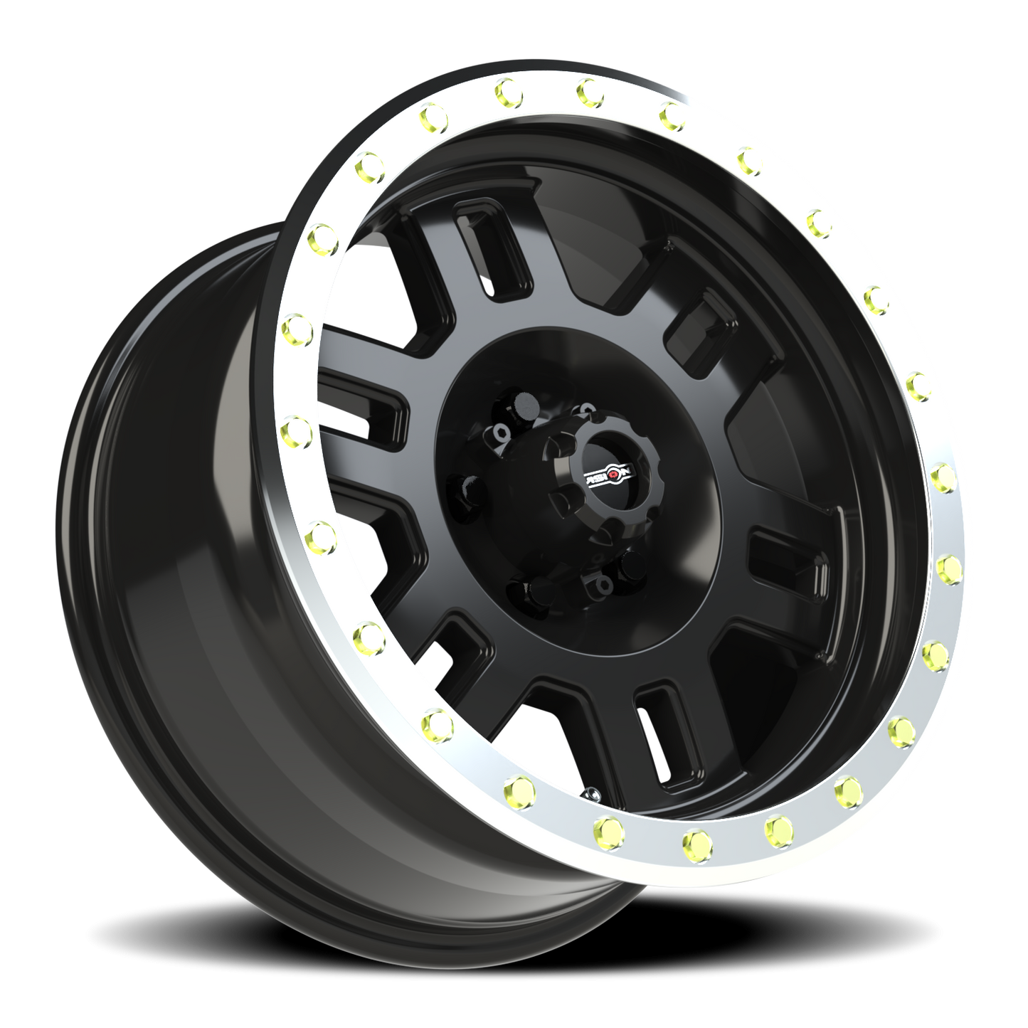 Vision Manx 17X8.5 Gloss Black Machined Lip Wheel