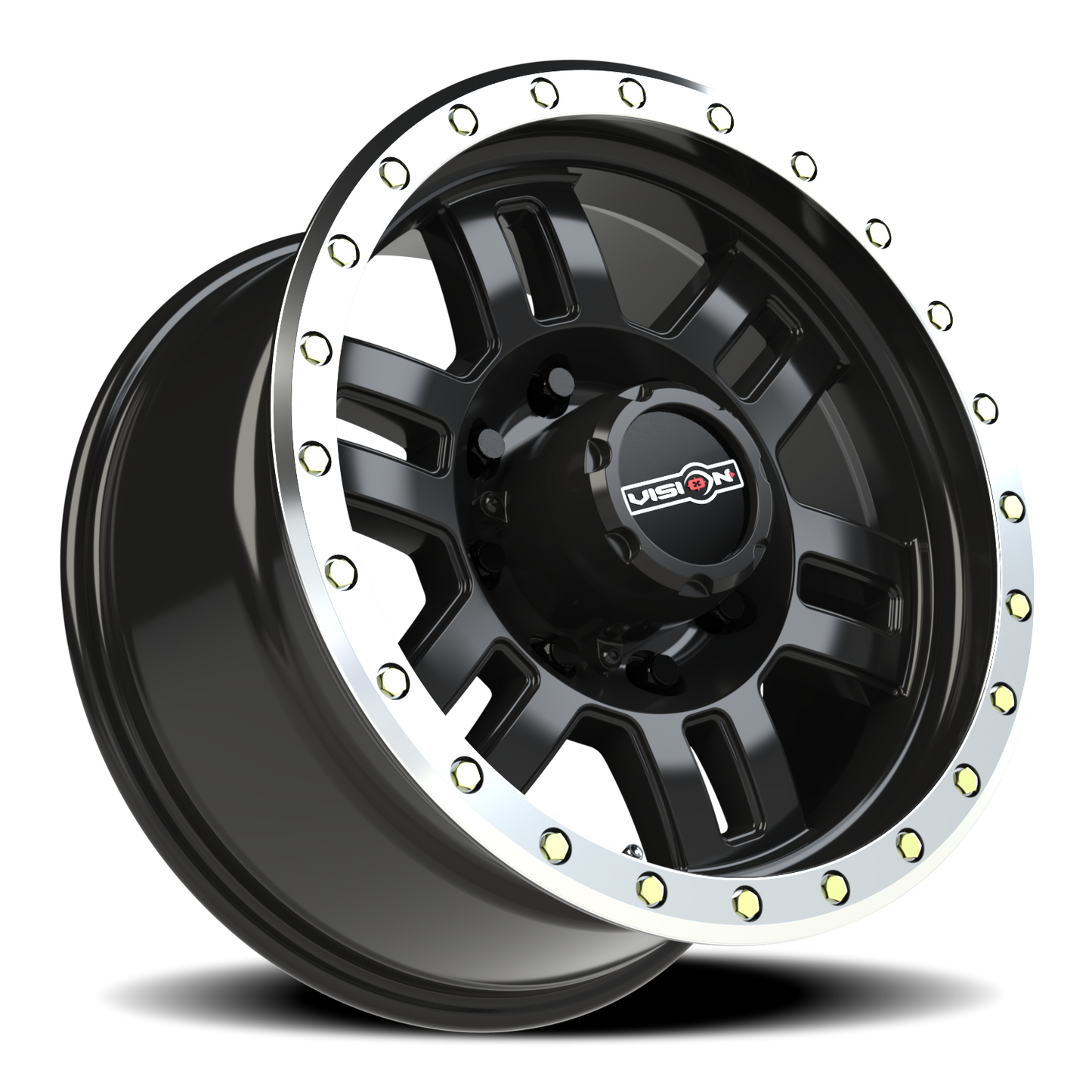 Vision Manx 18X9 Gloss Black Machined Lip Wheel