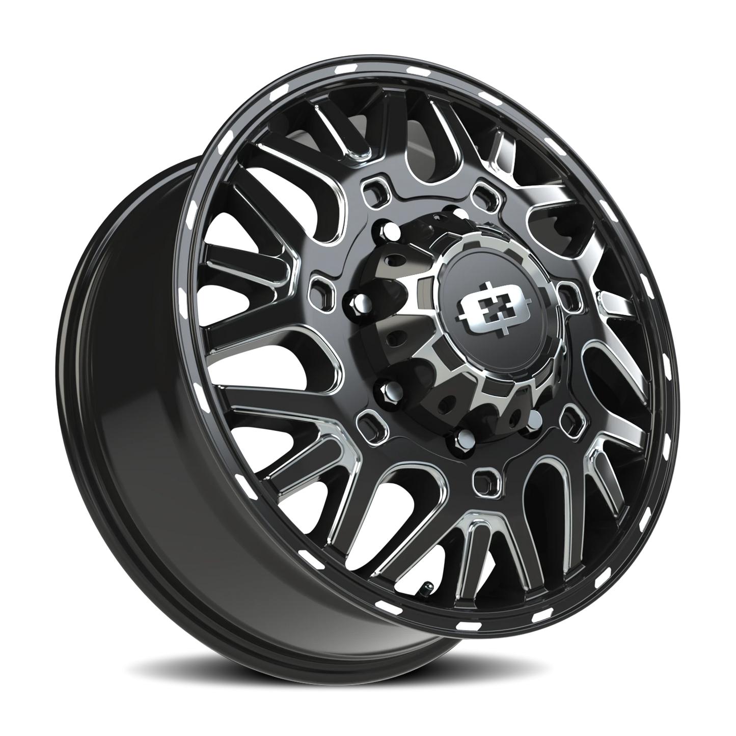 Vision Frnt 20X8.25 Gloss Black Milled Spoke Wheel