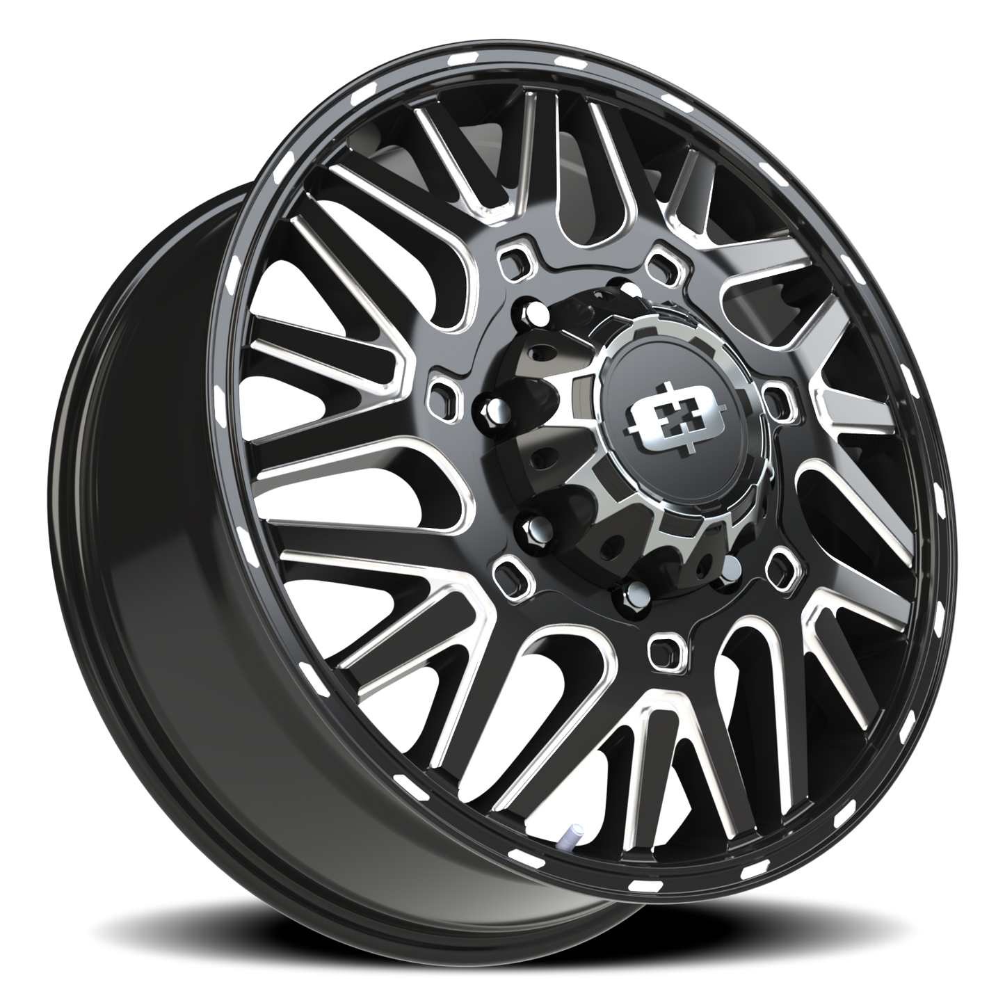 Vision Frnt 22X8.25 Gloss Black Milled Spoke Wheel