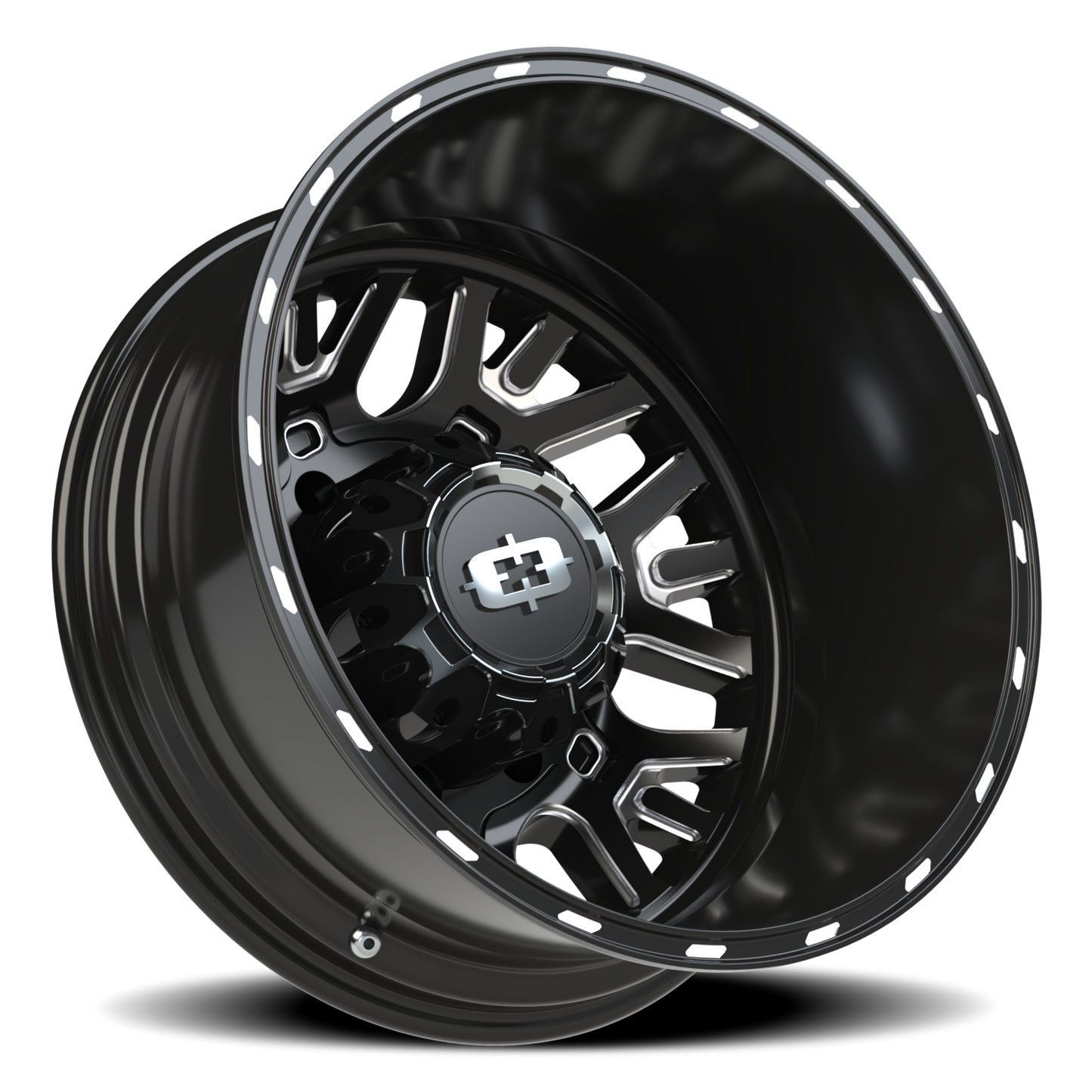 Vision Rear 20X8.25 Gloss Black Milled Spoke Wheel