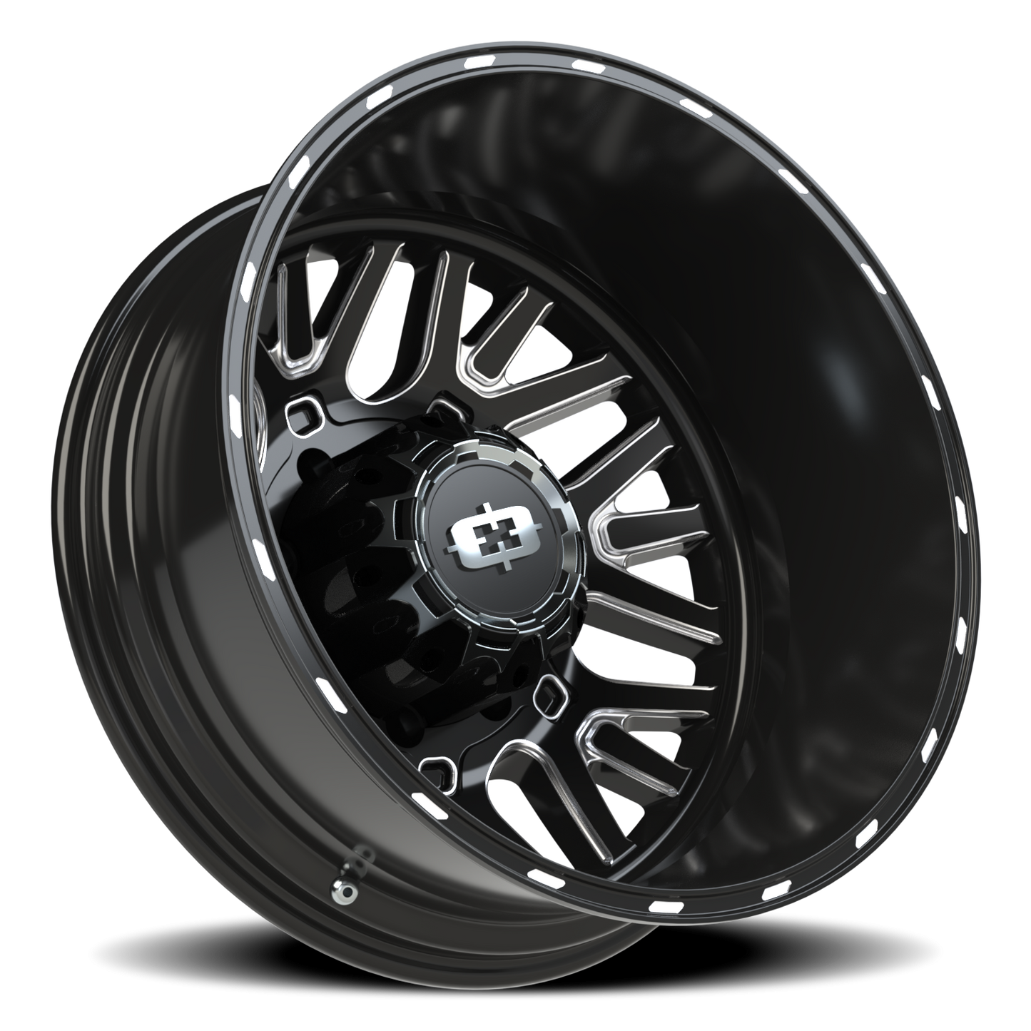 Vision Rear 22X8.25 Gloss Black Milled Spoke Wheel