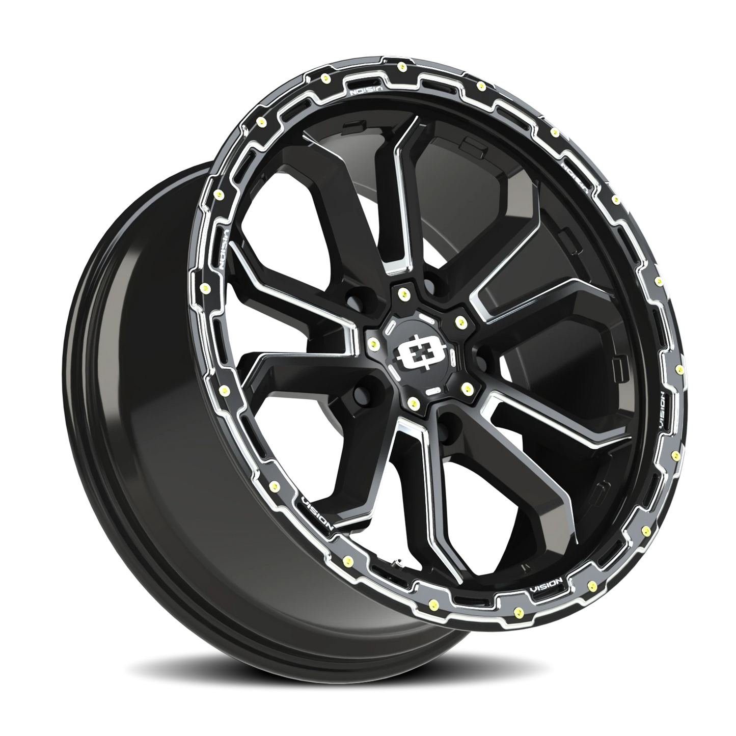 Vision Korupt 20X9 Gloss Black Milled Spoke Wheel
