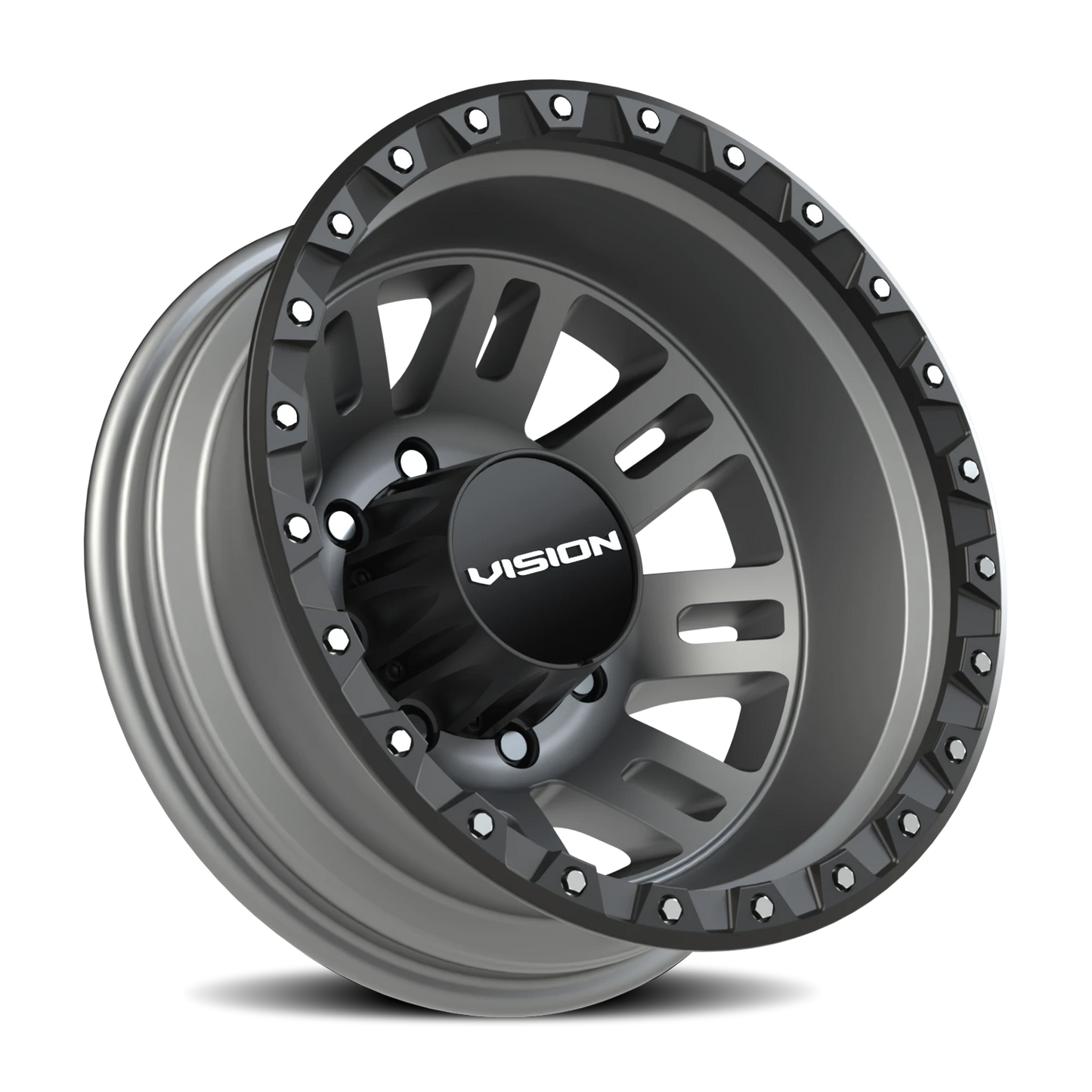 Vision MANX2 17X6.5 Satin Grey Wheel