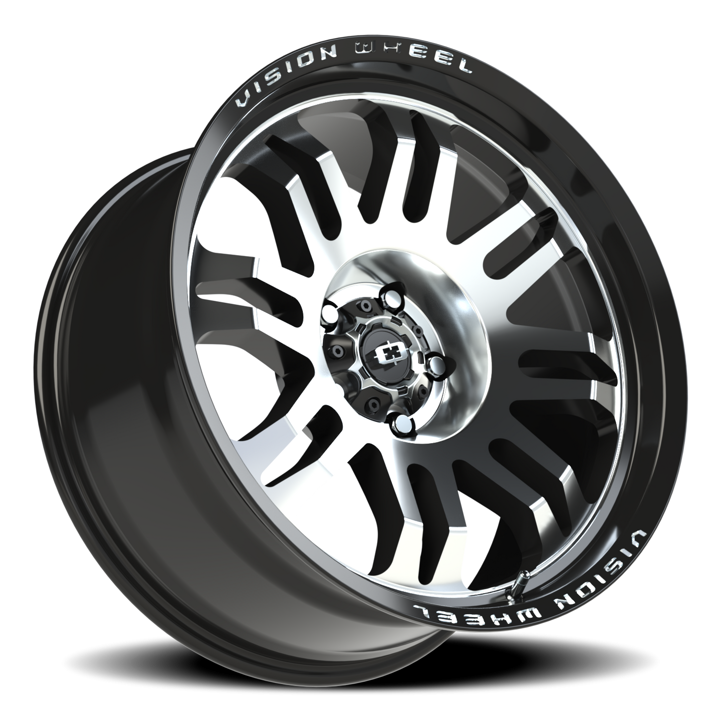 Vision Inferno 20X9.5 Gloss Black Machined Face Wheel